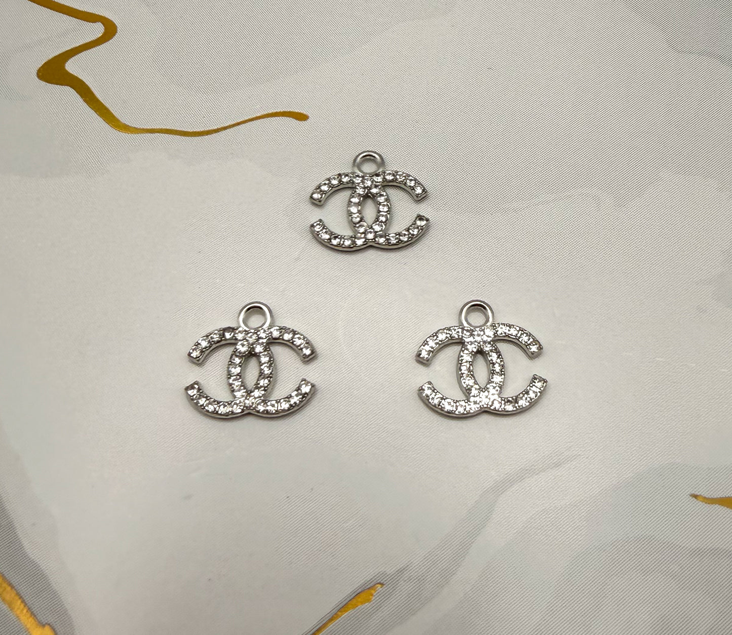 NEW Promo Special LV & CC Designer Silver Small Charms