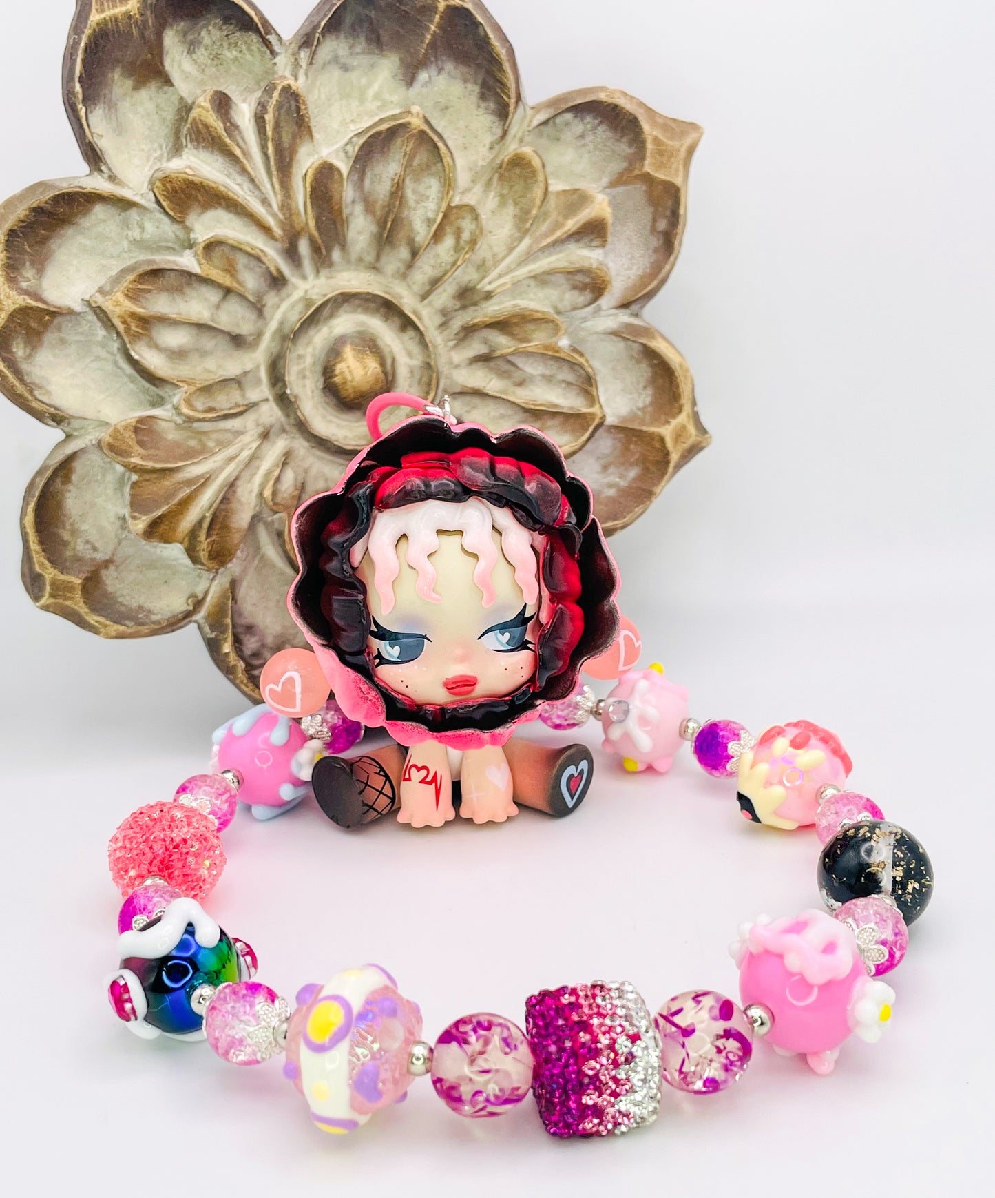 Pop Mart’s Skull Panda Luxury Charm Key Chain, Handbag Decor Strap