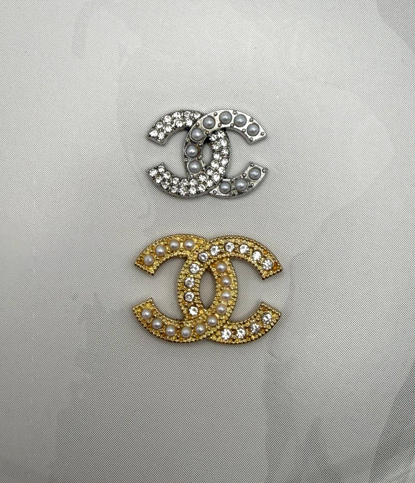 Silver & Gold CC Logo DIY Metal Charms