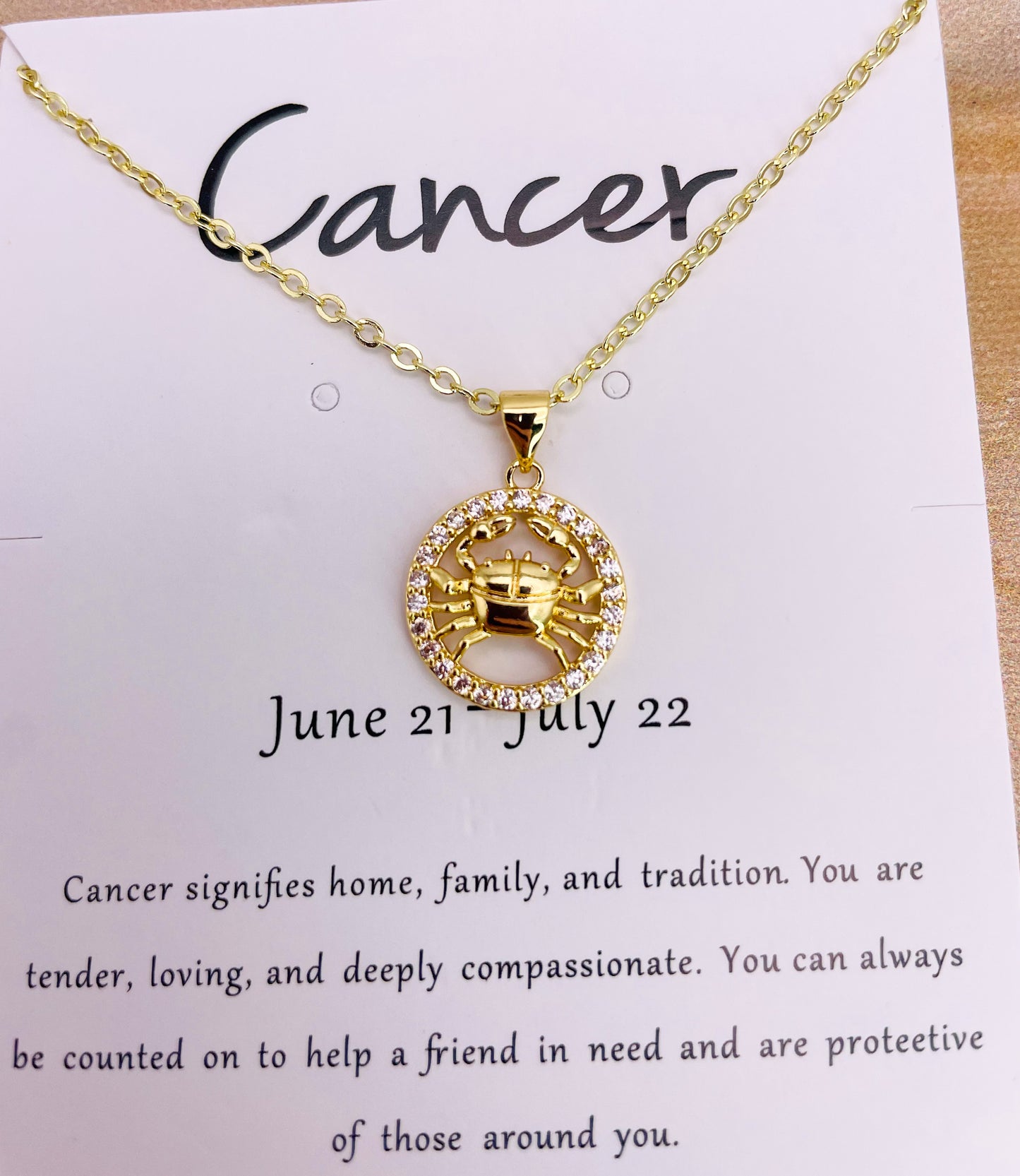 Zodiac Sign Bling Necklaces- S925 Sterling Silver or 14k Gold Overlay