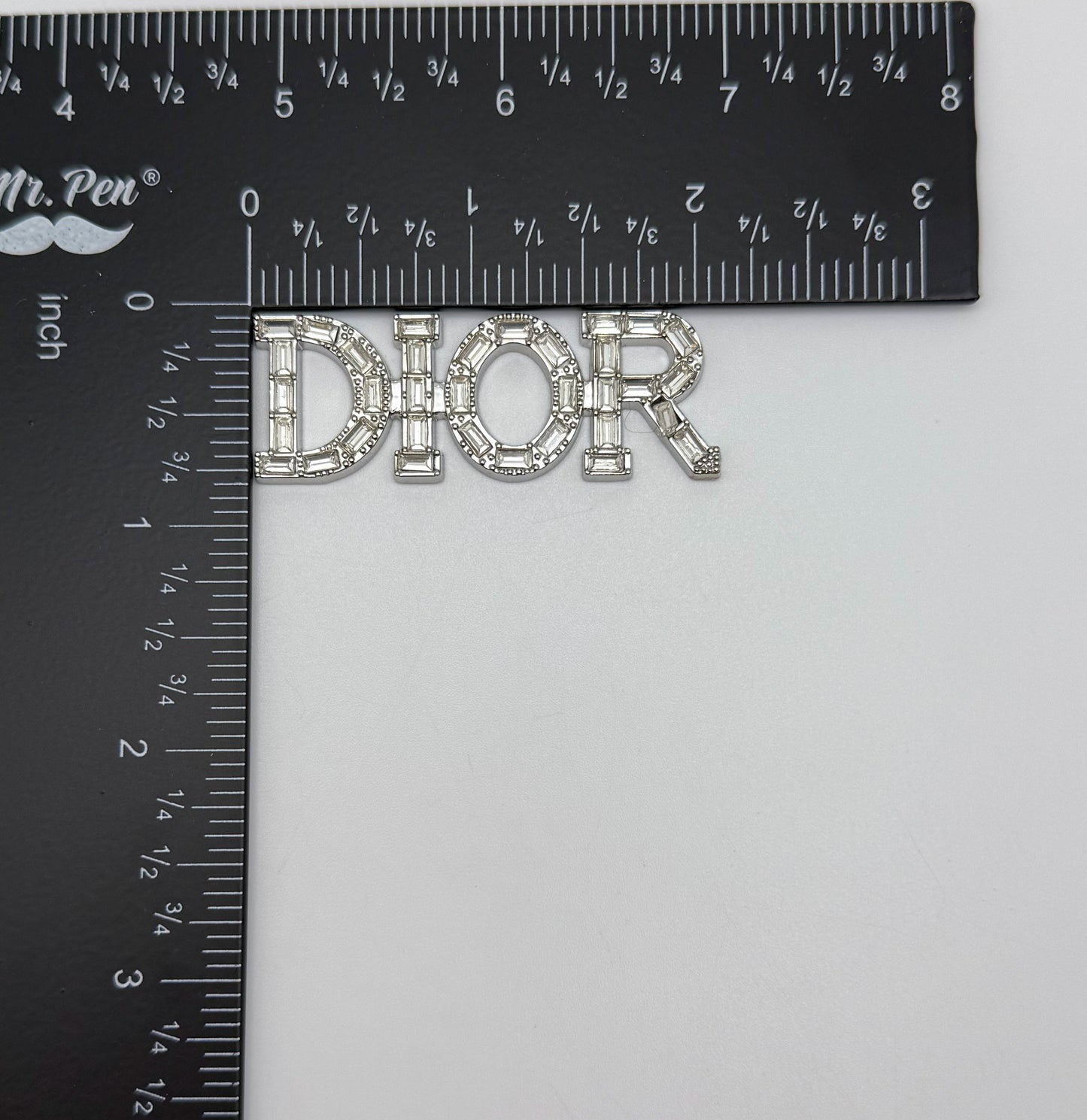 Silver Big Size Crystal Clear YSL & Dior DIY Metal Charms