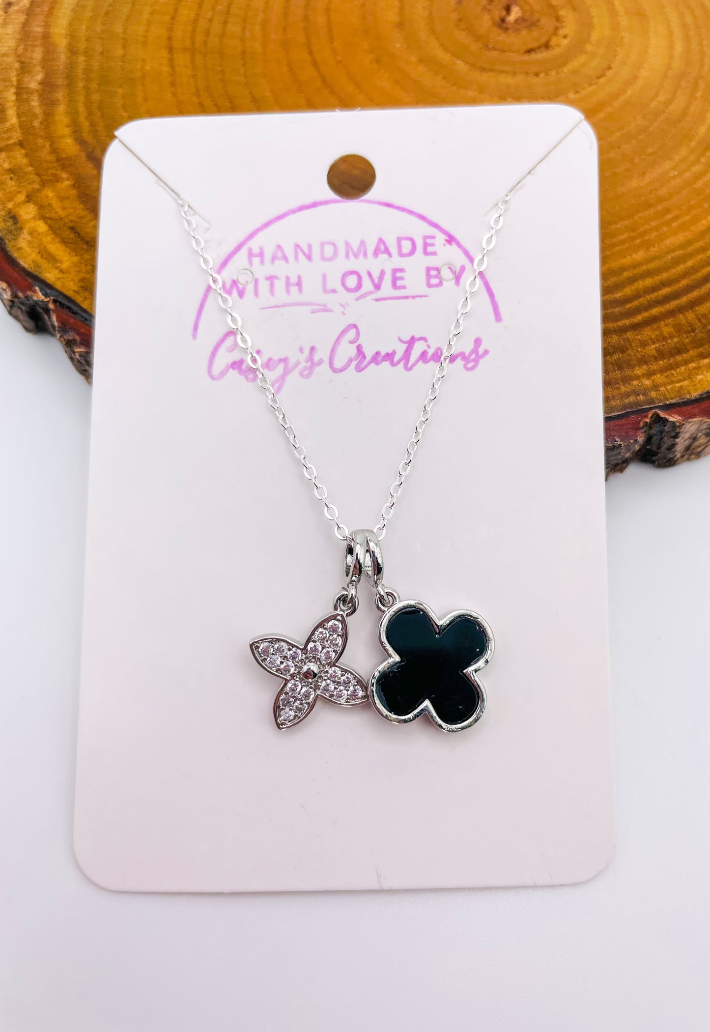 LV Black Clover Gold & Silver Adjustable Necklace
