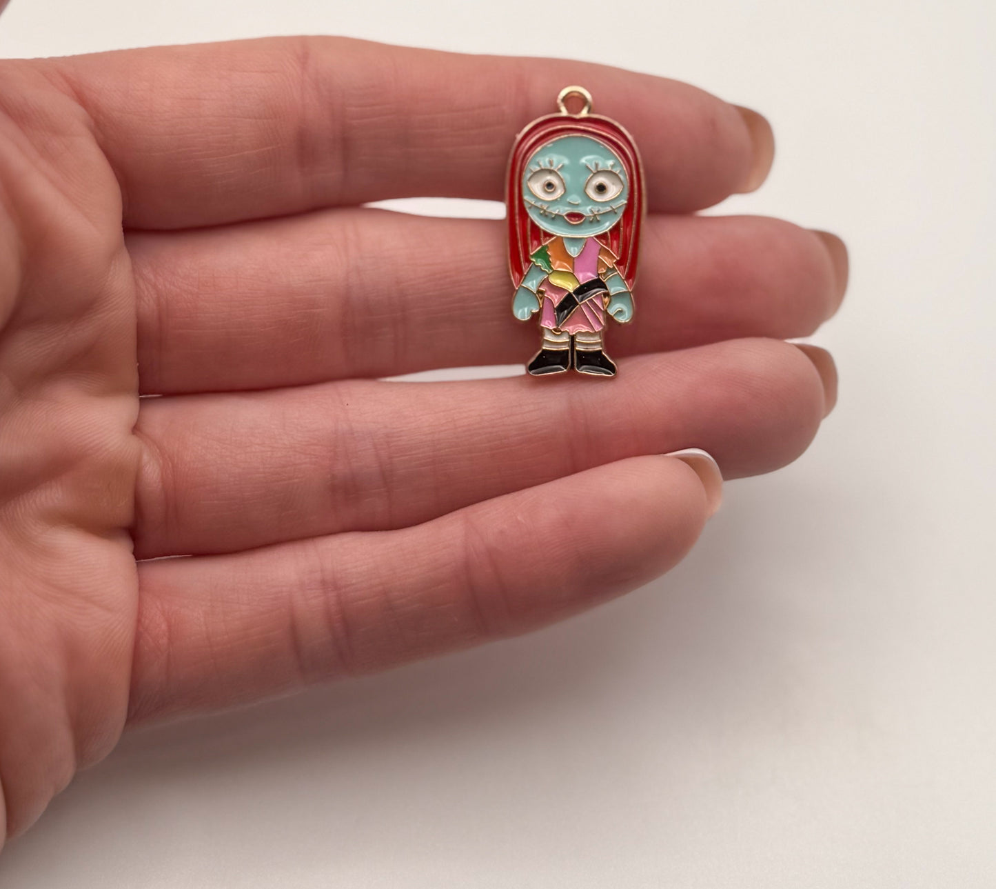Nightmare Before Christmas Jack & Sally Gold DIY Metal Charms