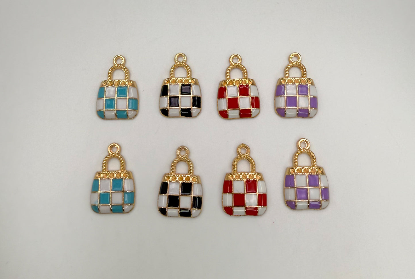 Gold Colorful Purse Bag DIY Charms