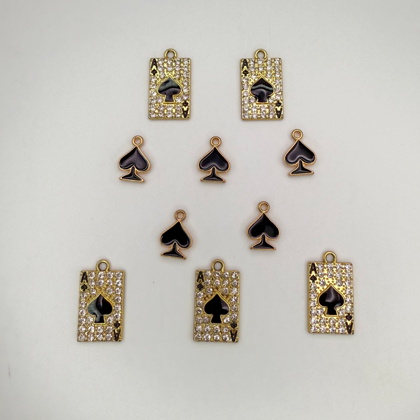 Gold Ace of Spades Card DIY Charm Mix