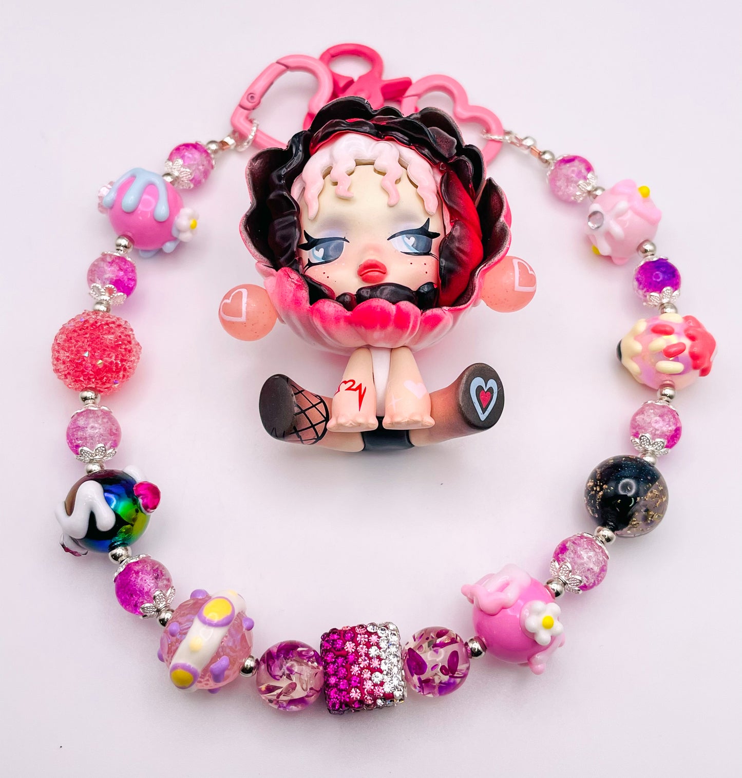 Pop Mart’s Skull Panda Luxury Charm Key Chain, Handbag Decor Strap