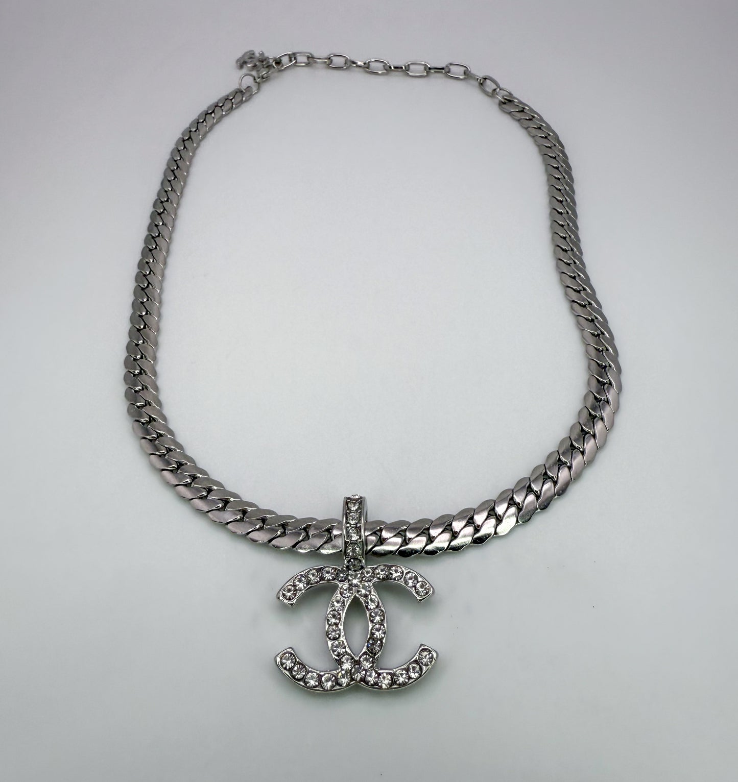 Bold n Silver CC Designer Necklace