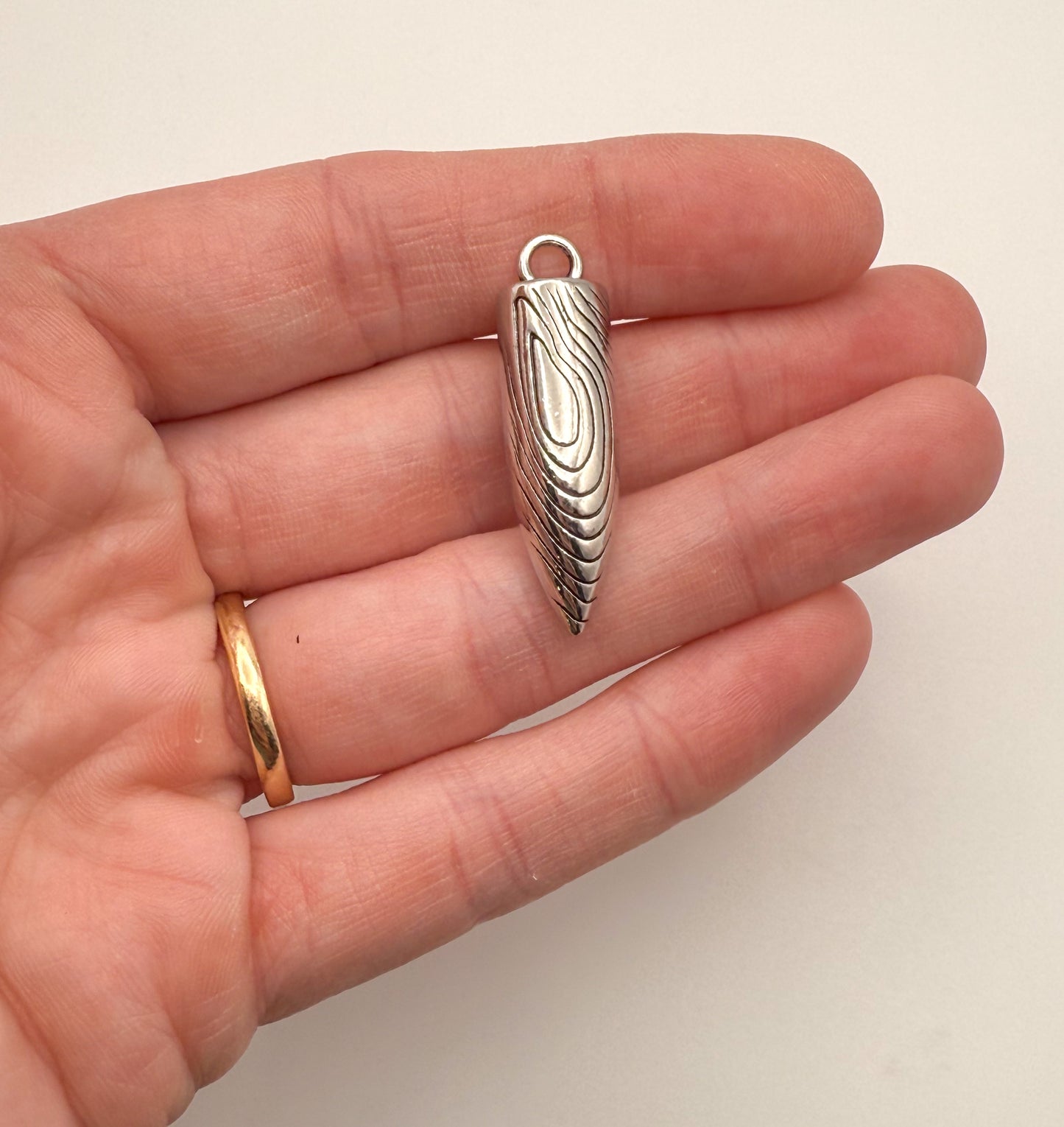 Silver Wooden Bullet DIY Pendant