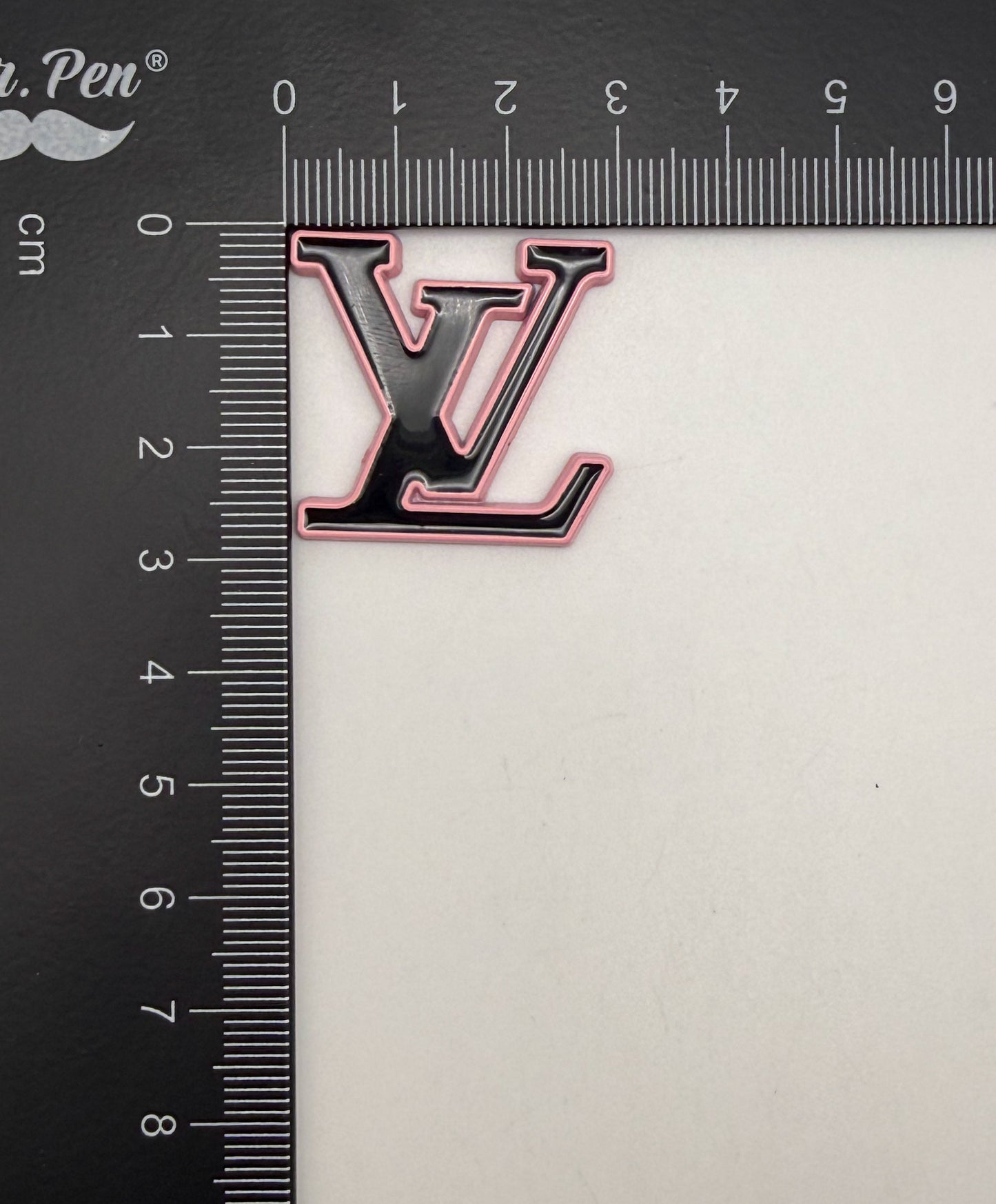 Pink & Black LV Metal DIY Charms