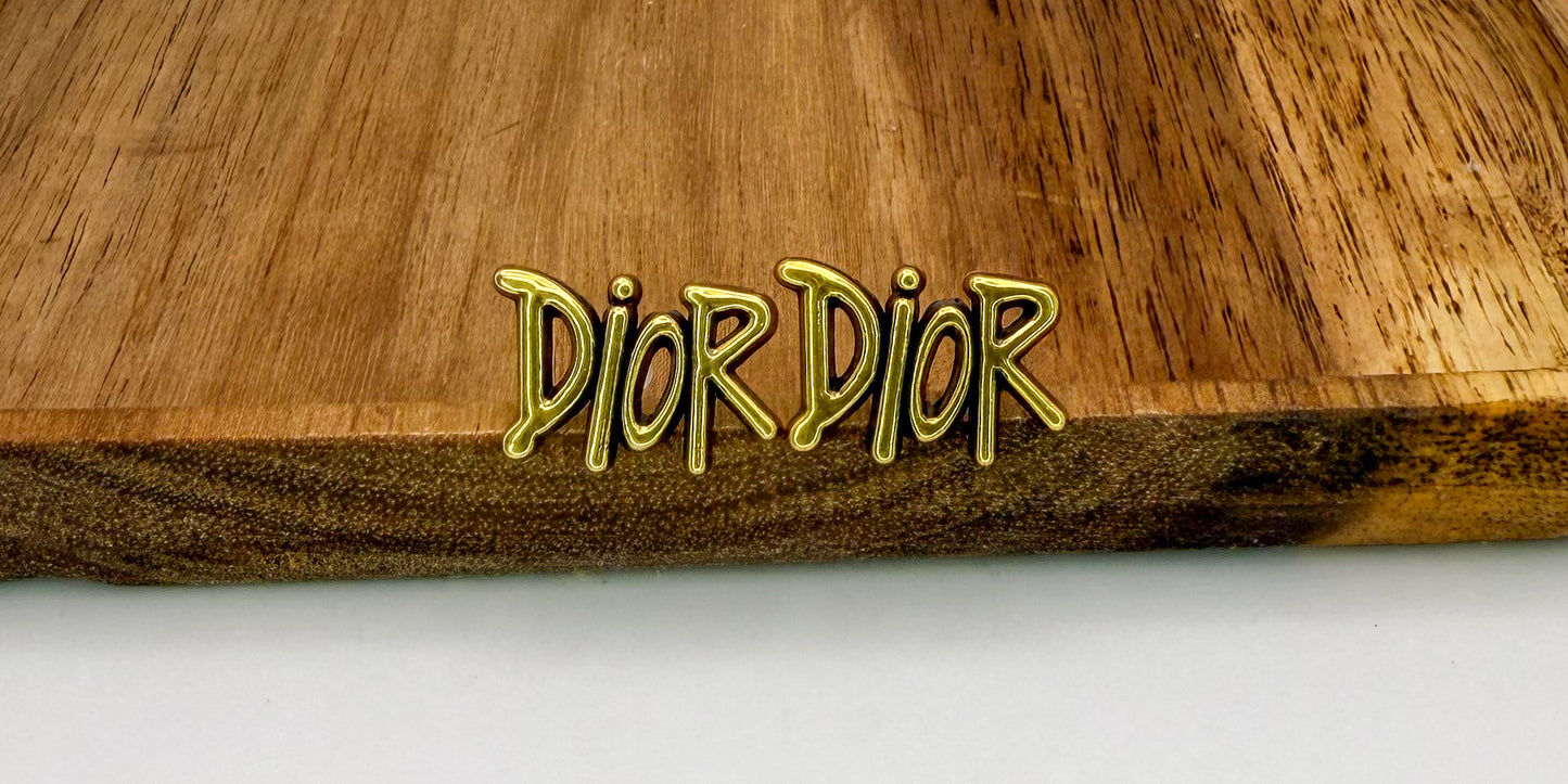 Gold Dior Stud Earrings