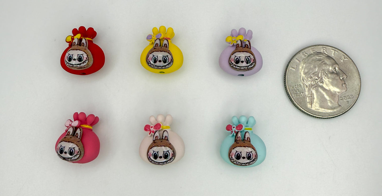 Money Bag Labubu Colorful Charm Beads