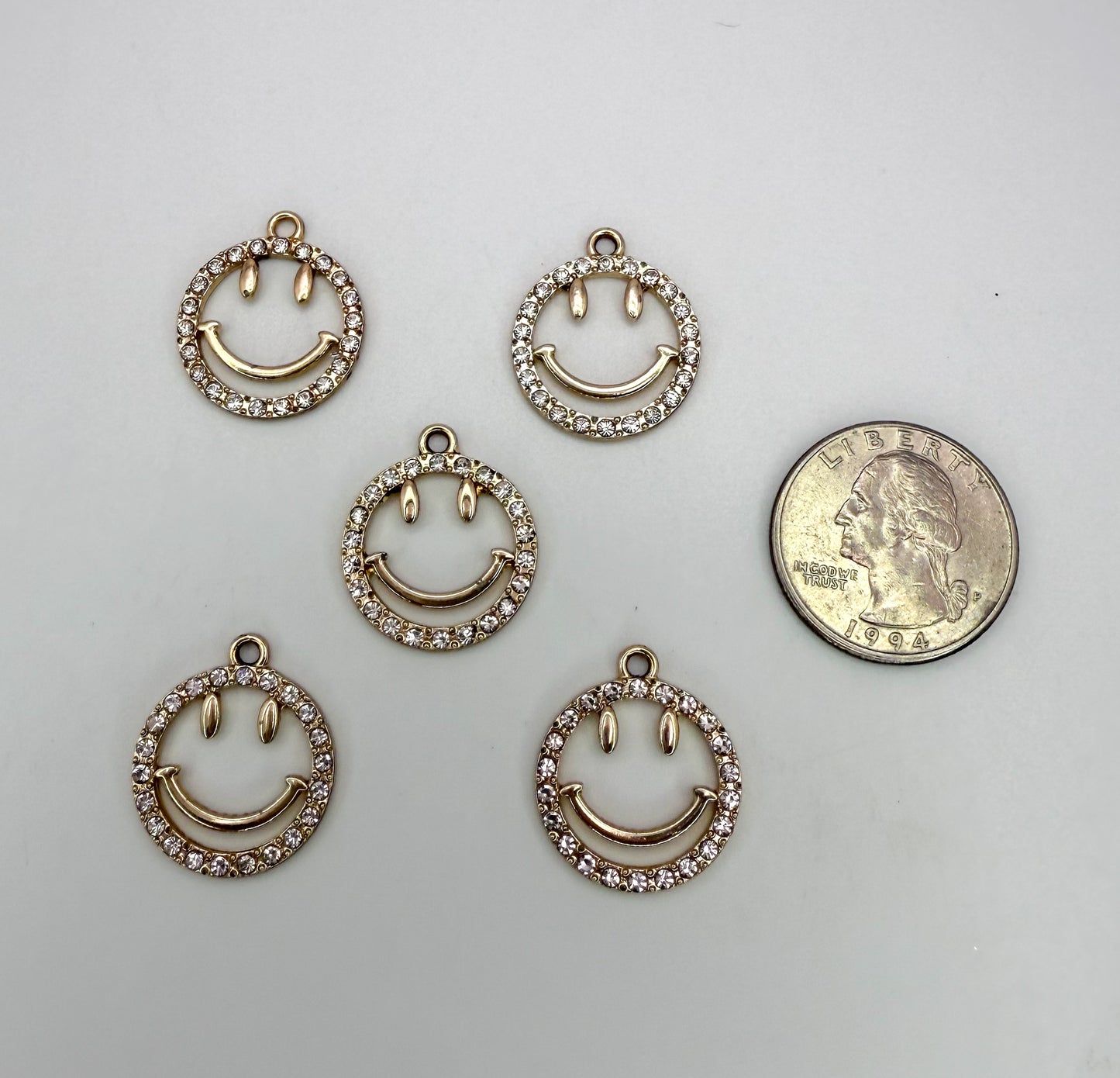 Gold Smiley Face DIY Charms