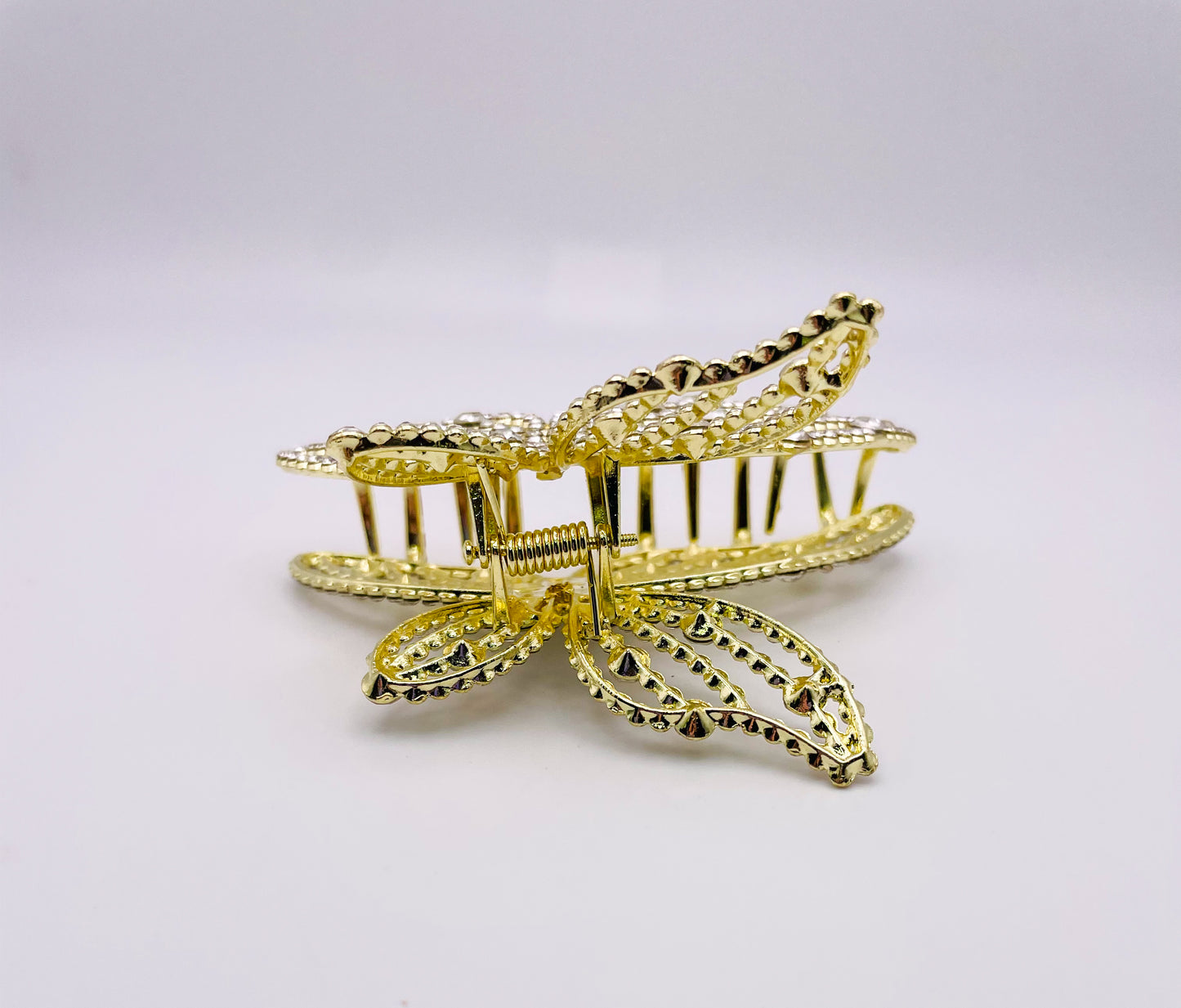 Medium Size Gold Bling Butterfly Hair Clip