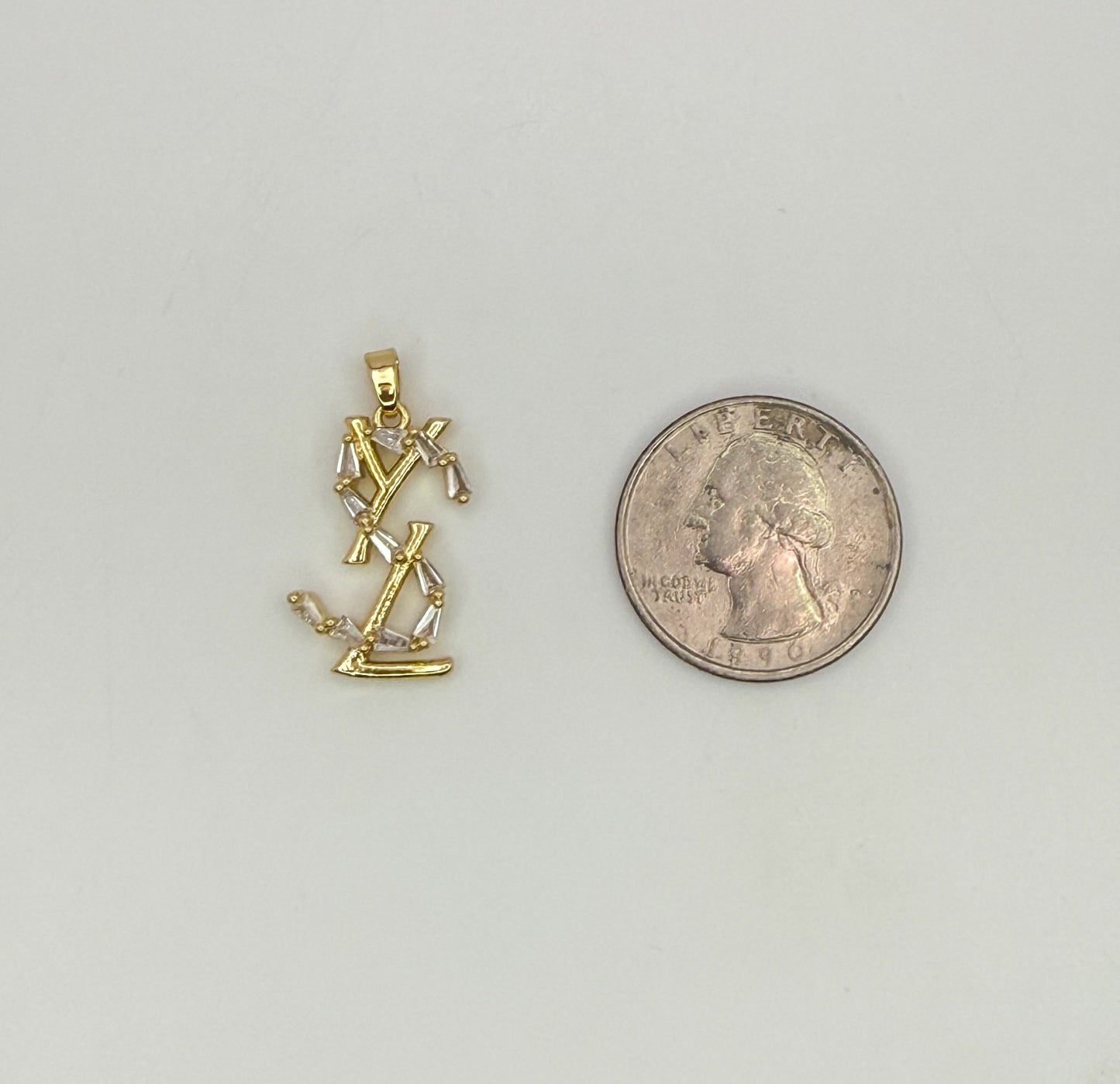 High Quality YSL Designer Gold DIY Charm Pendant