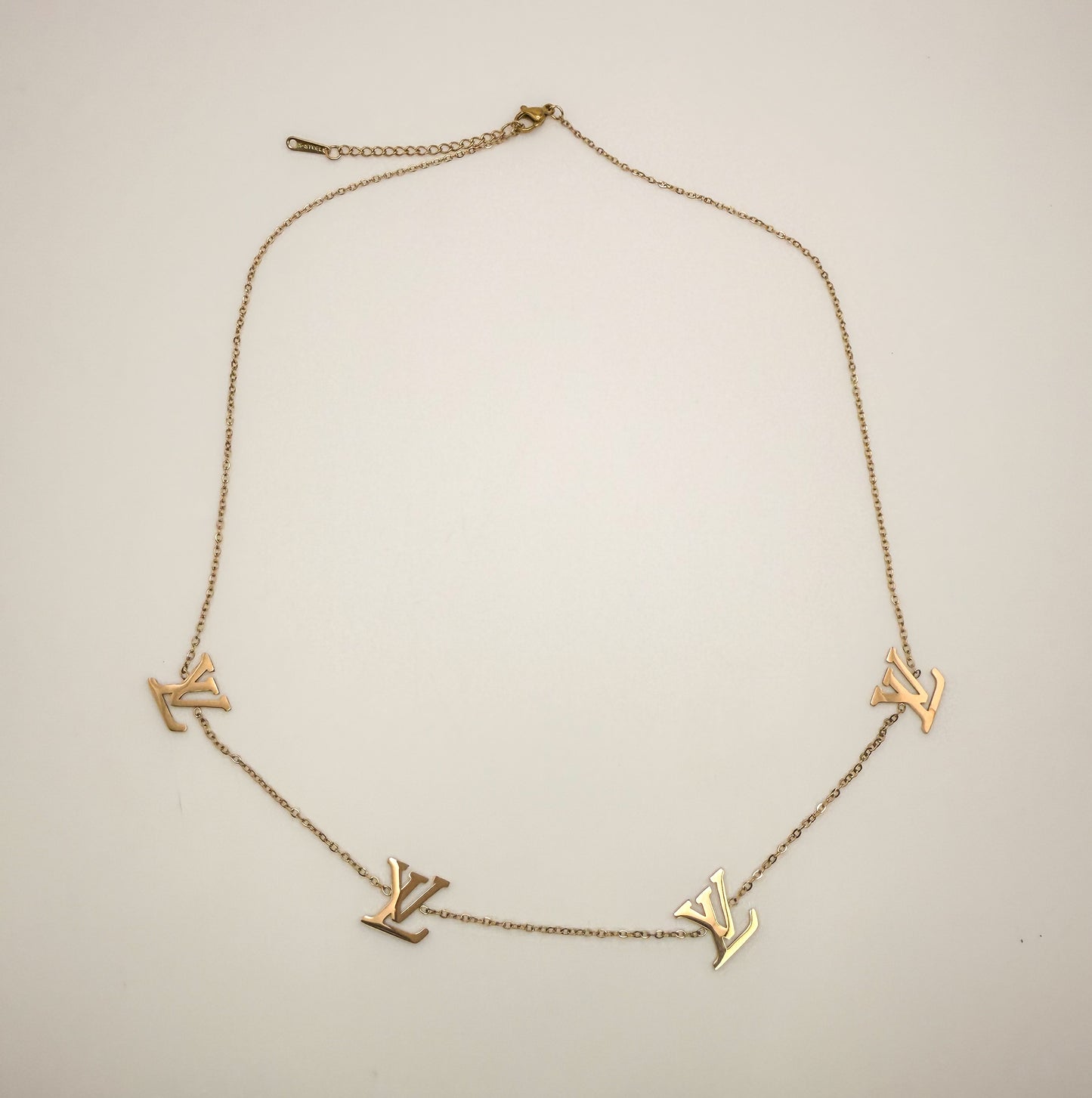 Gold LV Designer Adjustable Necklace
