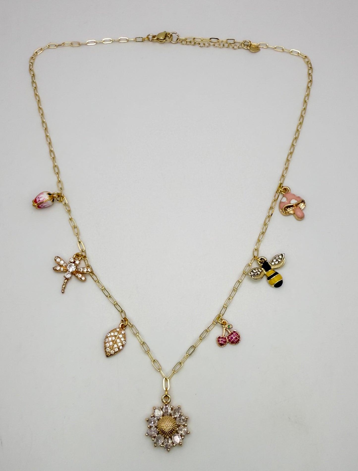 For the Love of Summer Gold Charm Necklace