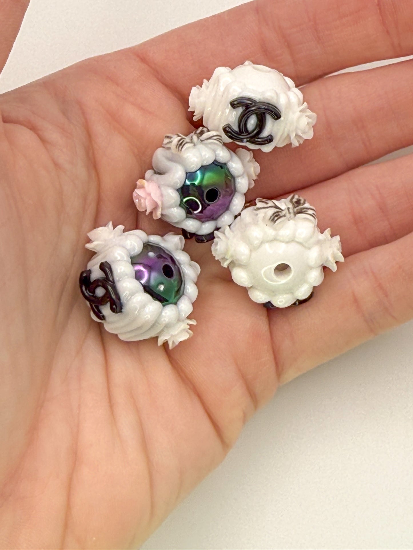 CC Designer Acrylic Hand Painted DIY Pen Beads