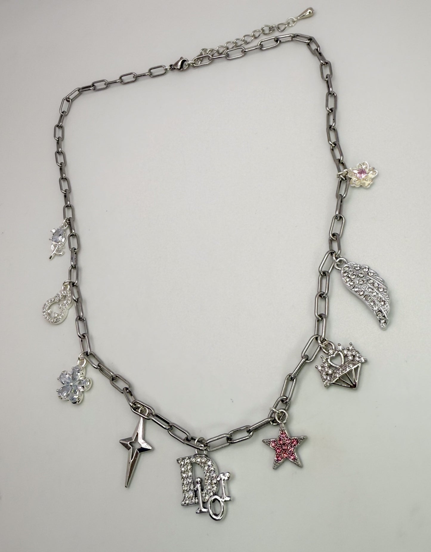 Dior Silver Charm Necklace