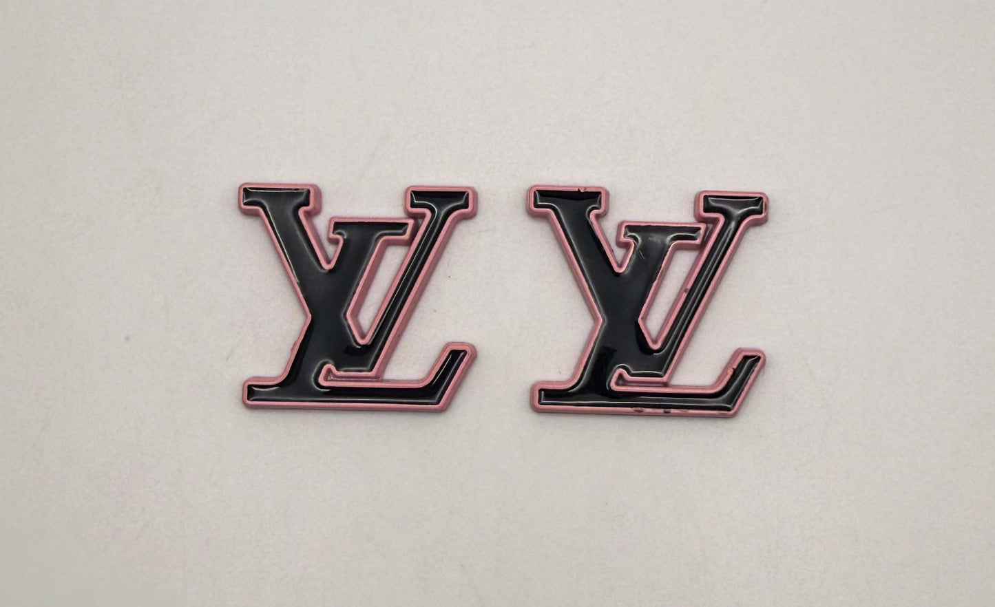 Pink & Black LV Metal DIY Charms