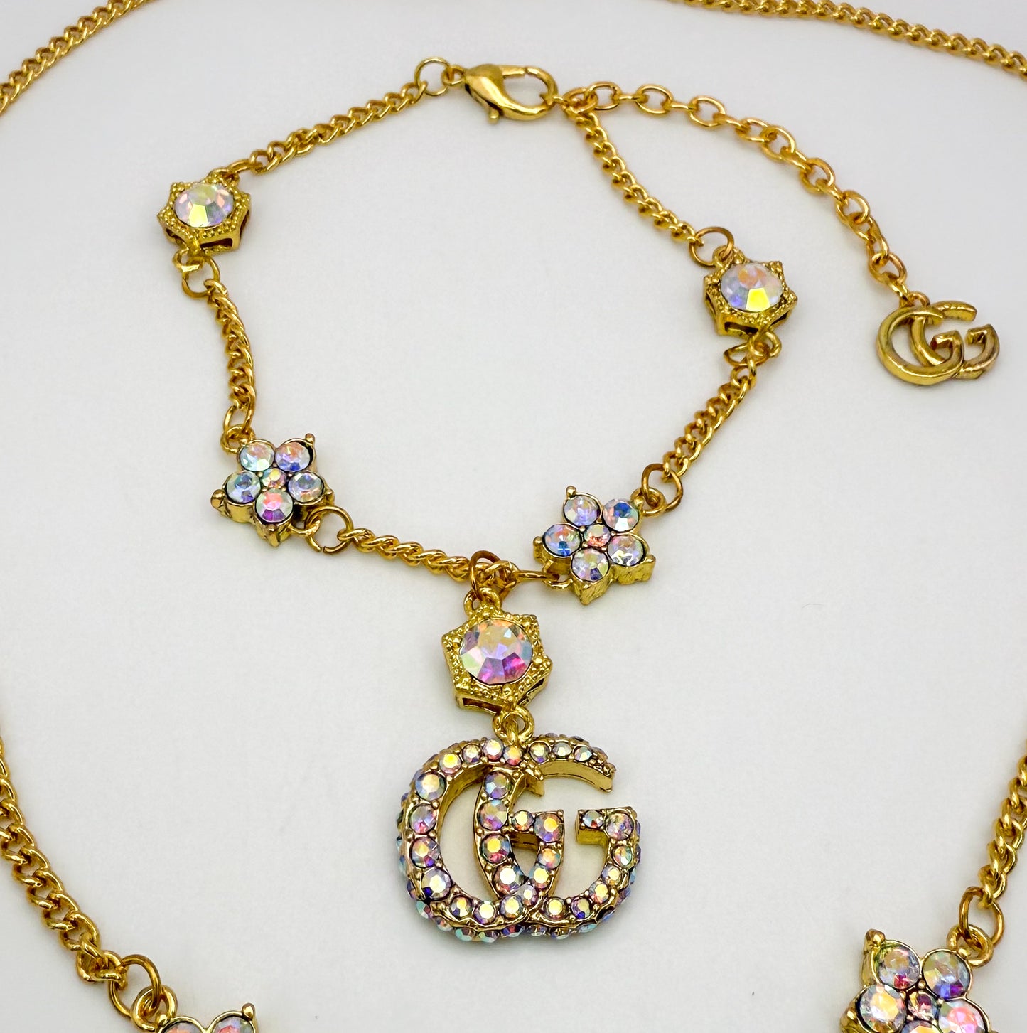 Gold GG Gucci Designer 3-piece Matching Jewelry Set
