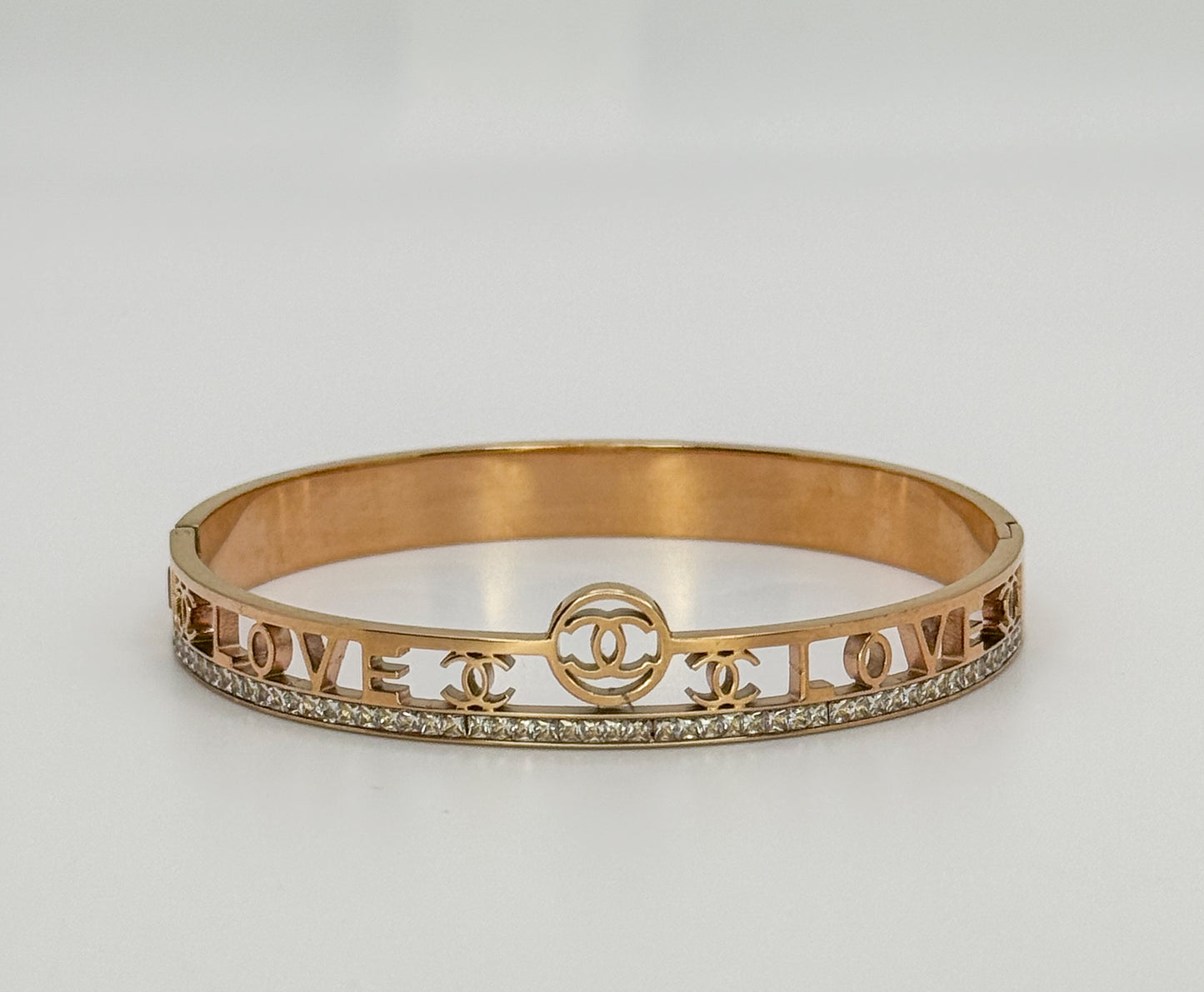 LOVE Chanel Designer Stainless Steel Bangle Bracelet