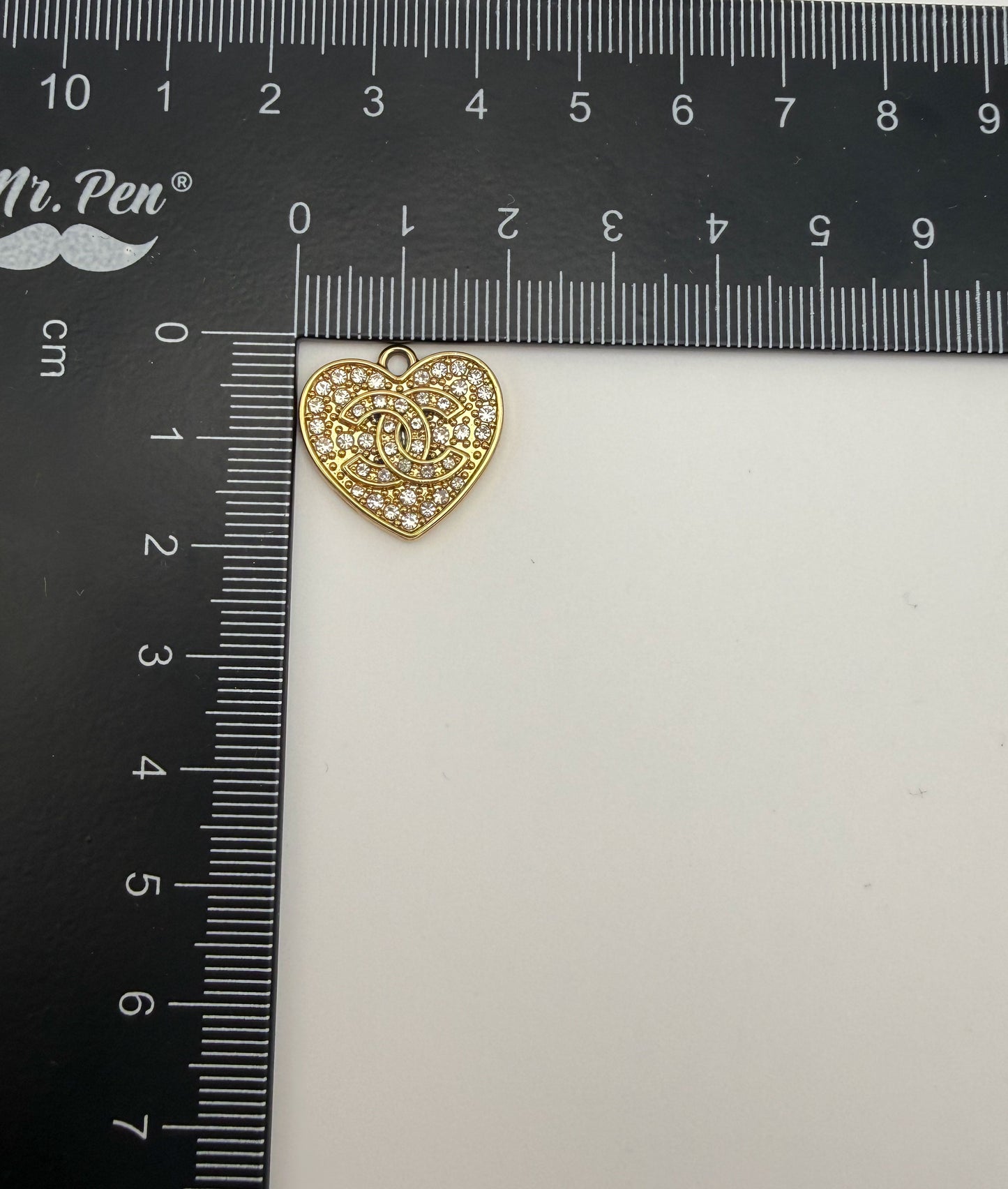 High Quality Gold CC Designer Heart Charms
