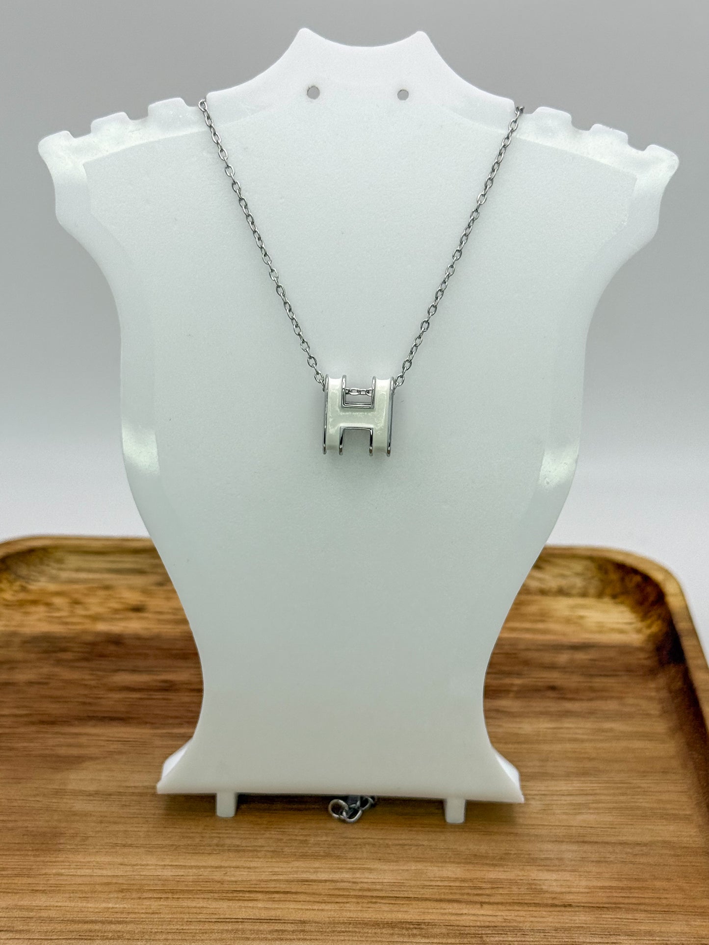 Silver Hermes Designer Necklace