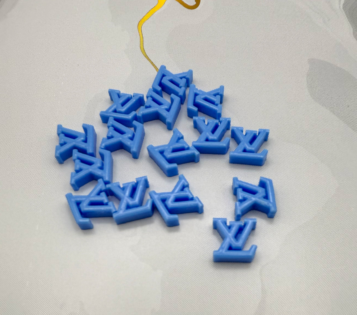 Blue LV Acrylic DIY Nail Charms