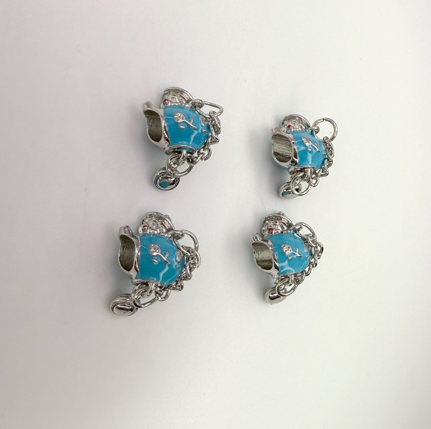 Teapot with Mouse inside DIY Spacer Charm for Charm Bracelets