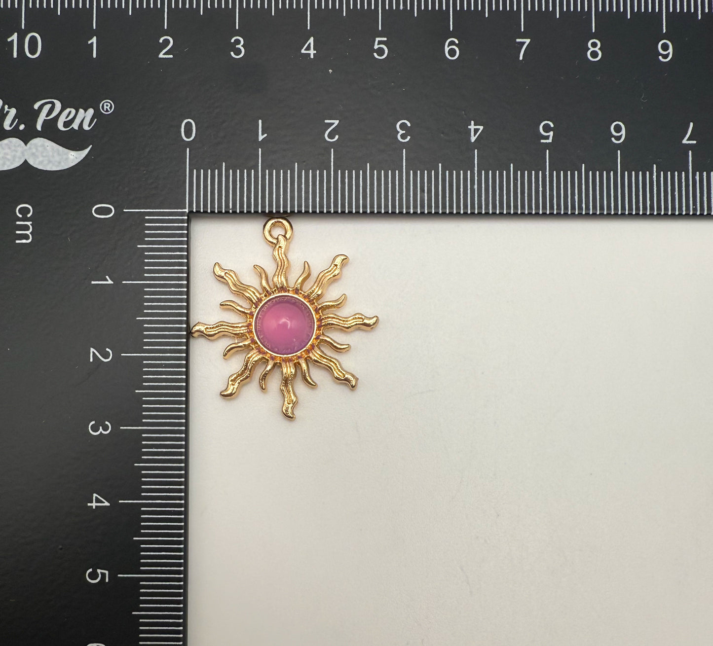 Gold Flaming Sun DIY Metal Charms