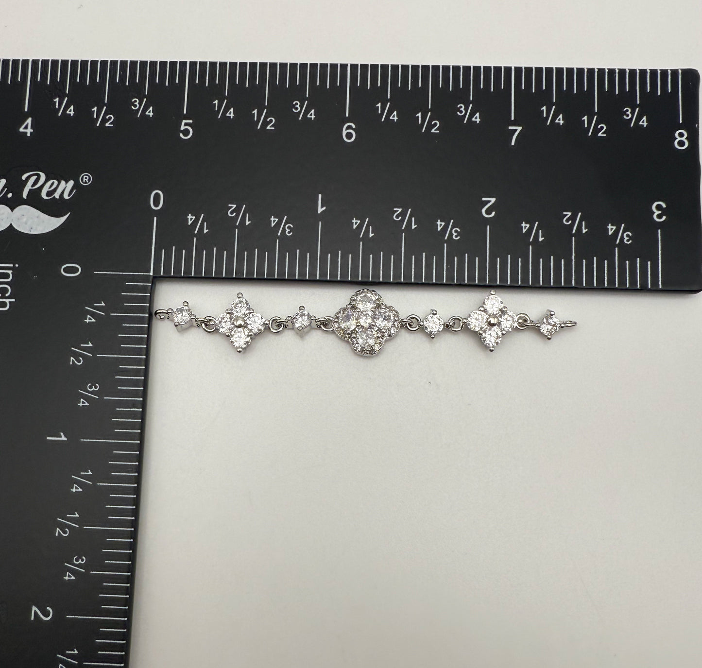 Zircon Clover Design DIY Connector Charms Gold & Silver