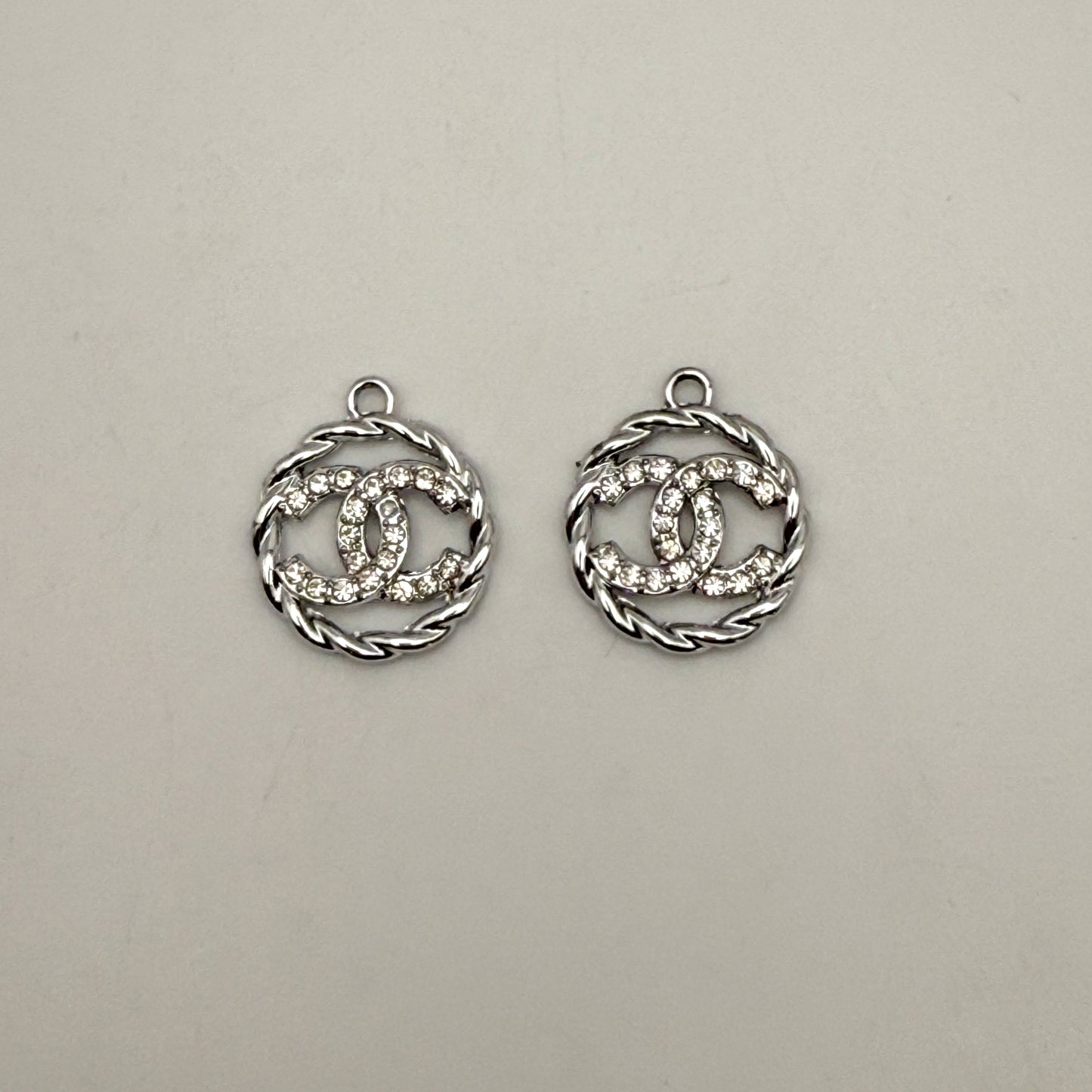 Twisted Round CC Designer Gold and Silver DIY Charms