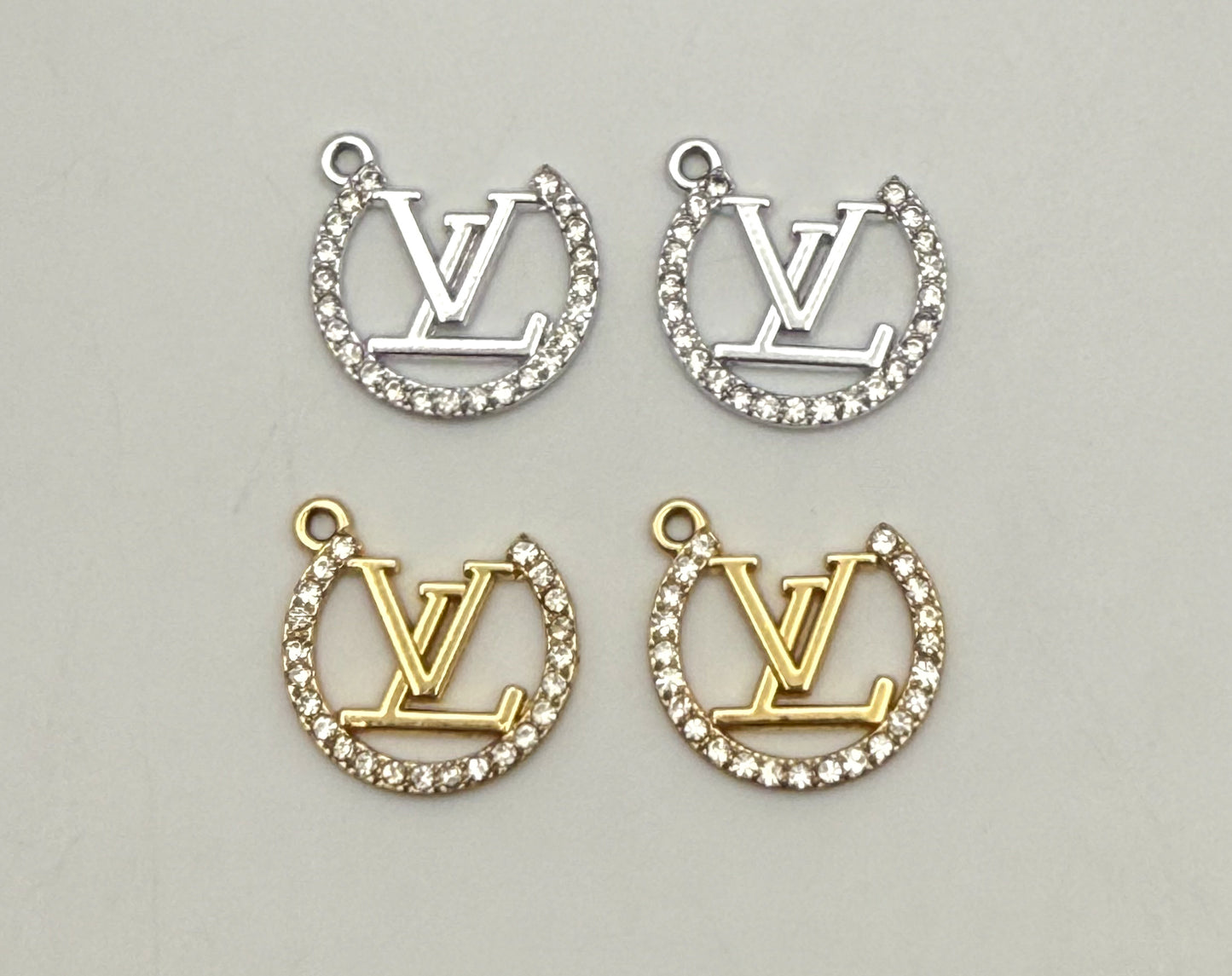 LV Designer Open Circle Gold and Silver DIY Charms