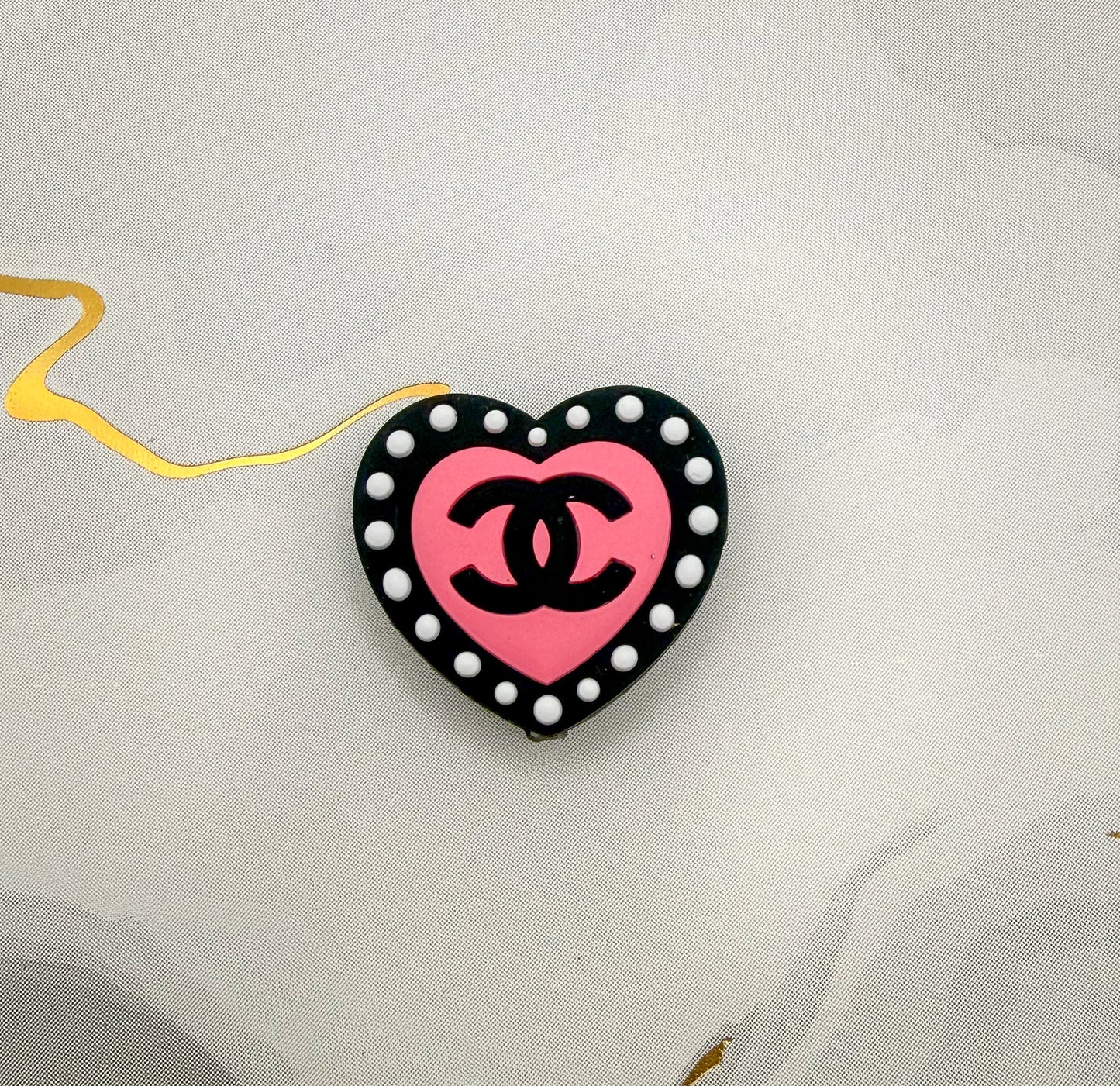 CC Heart Silicone DIY Pen Focal Beads