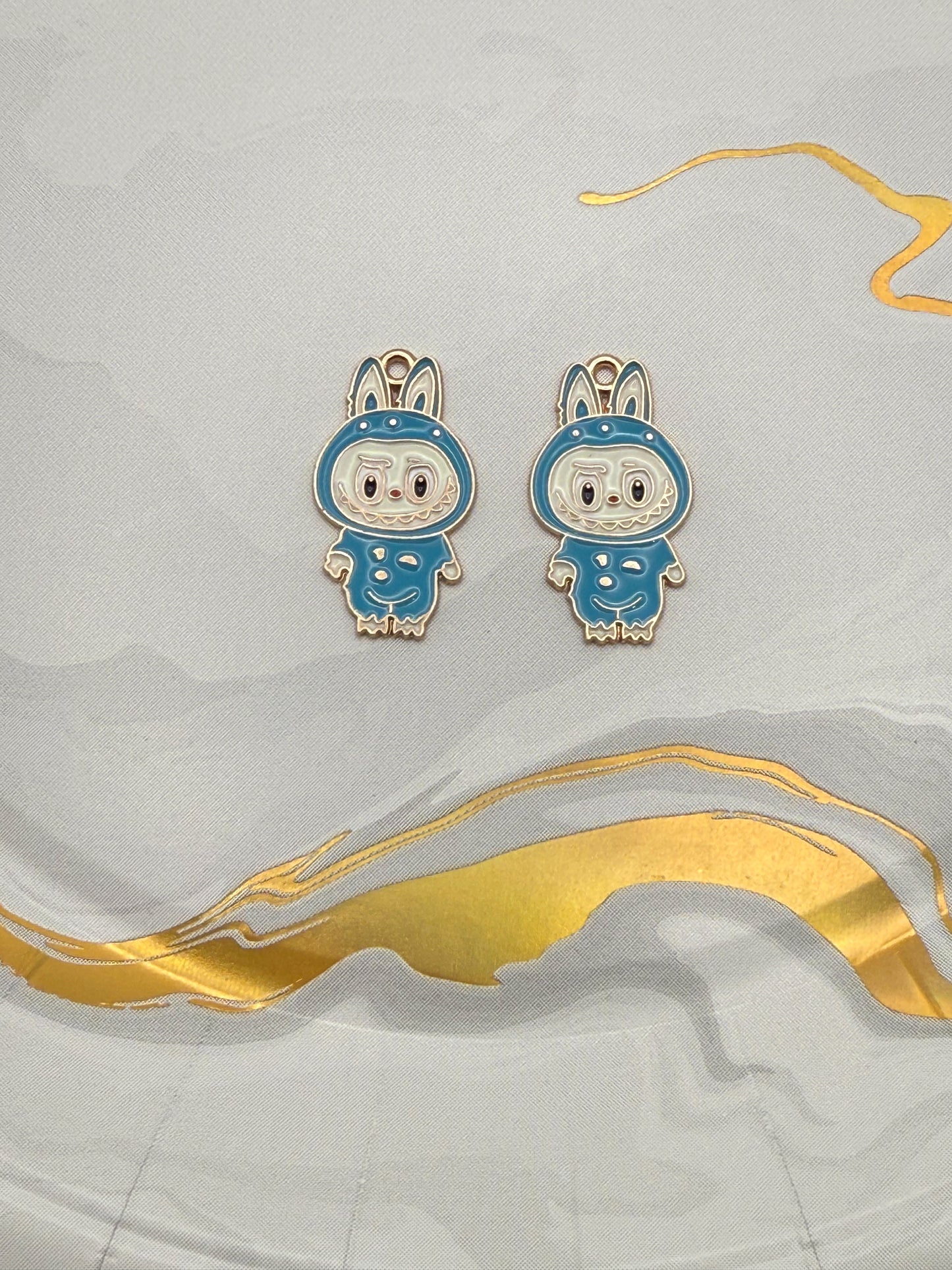 Labubu Colorful DIY Gold Metal Charms