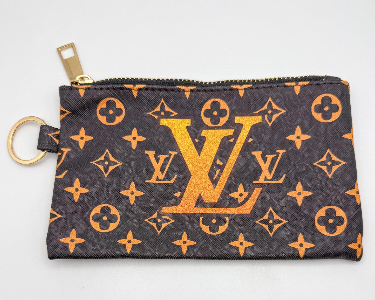 LV Brown & Tan Keychain Wallet Accessory