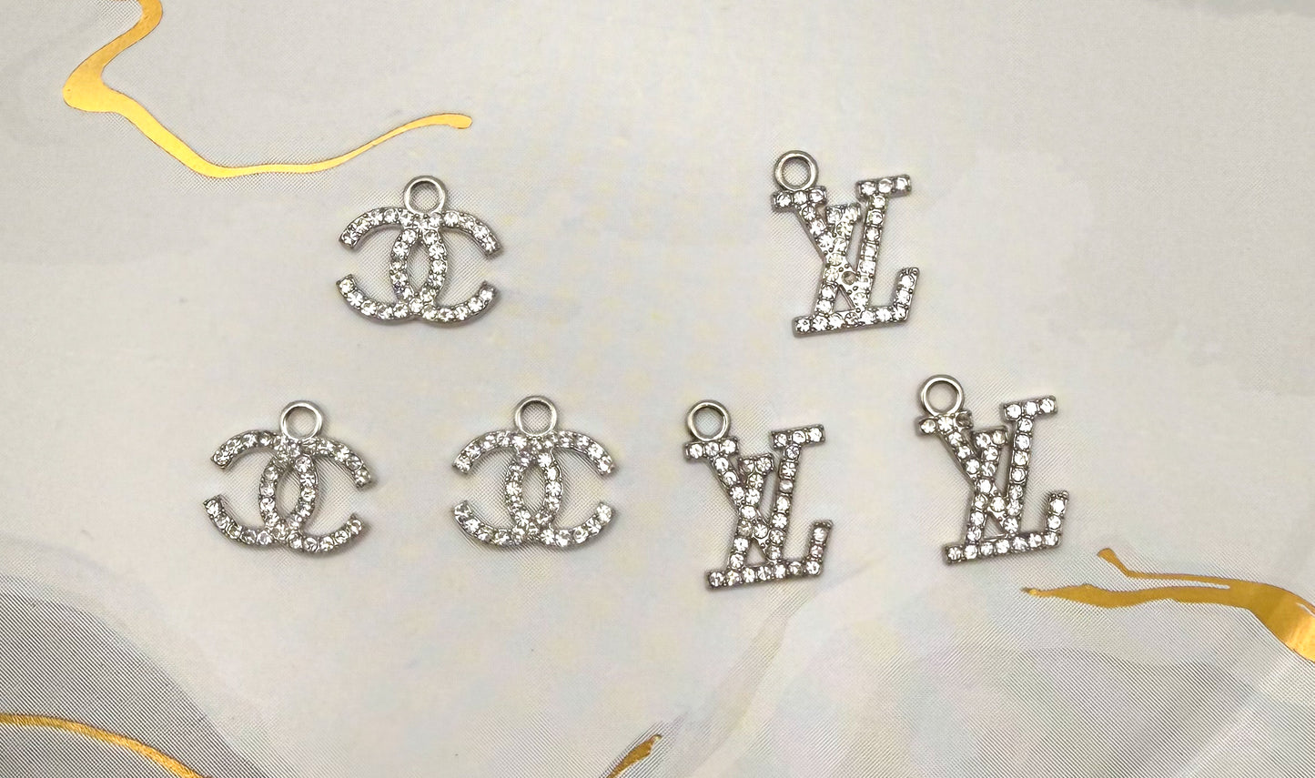 NEW Promo Special LV & CC Designer Silver Small Charms