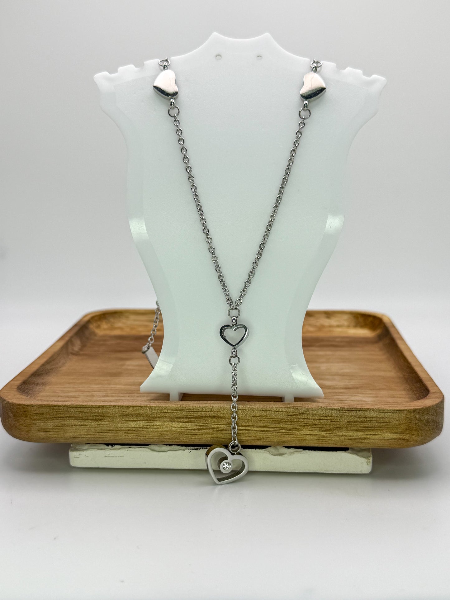 Silver Cartier Designer Heart Necklace