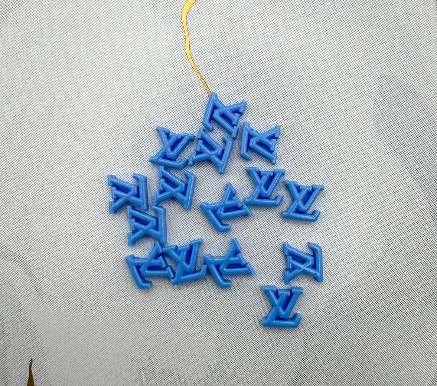 Blue LV Acrylic DIY Nail Charms
