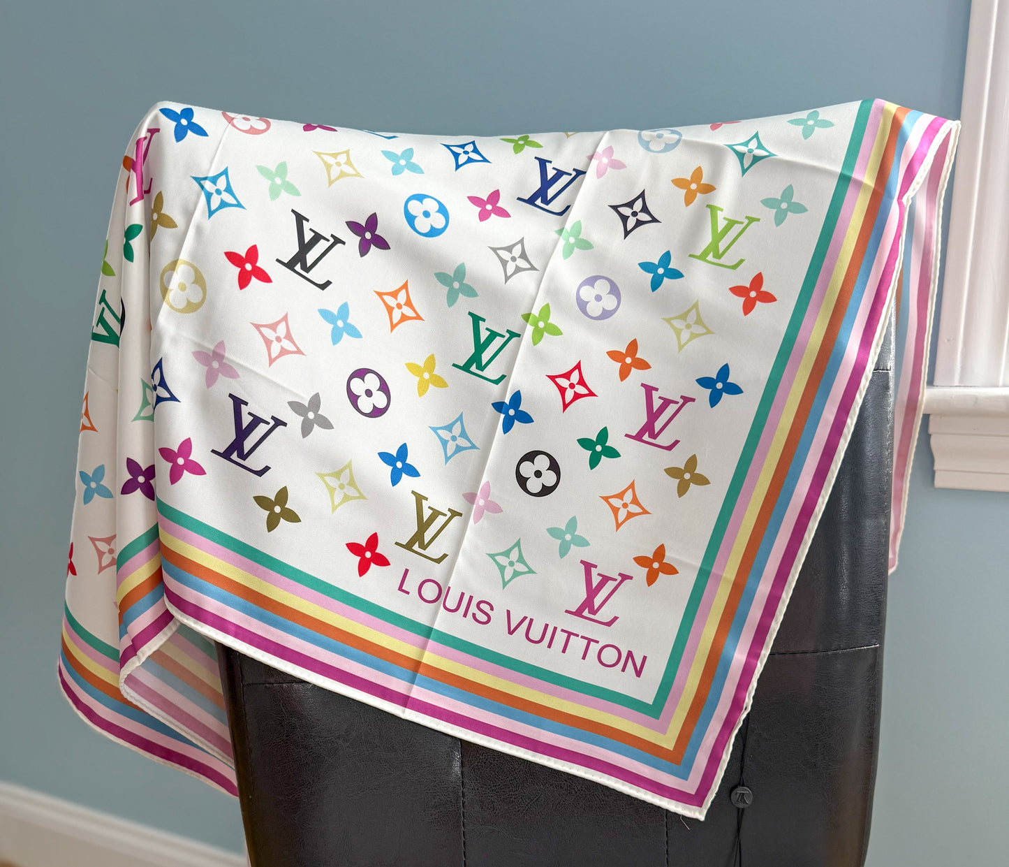 Designer LV & CC Silk Scarf Shawl Tapestry
