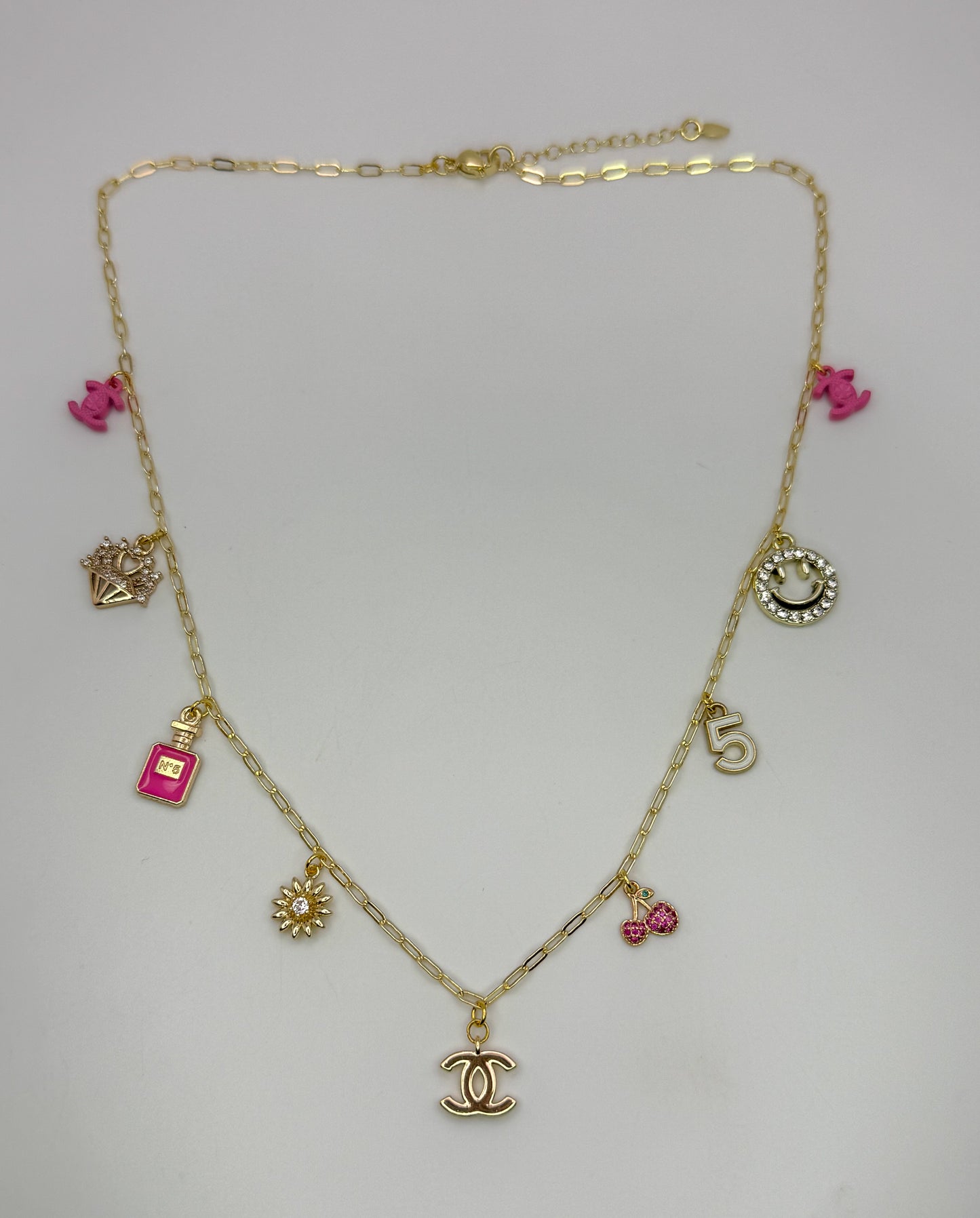 CC Gold Charm Necklace