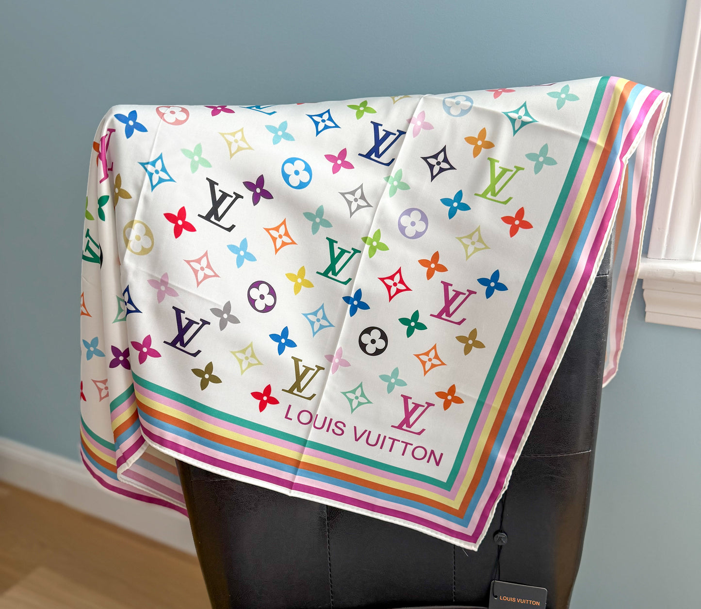 Designer LV & CC Silk Scarf Shawl Tapestry