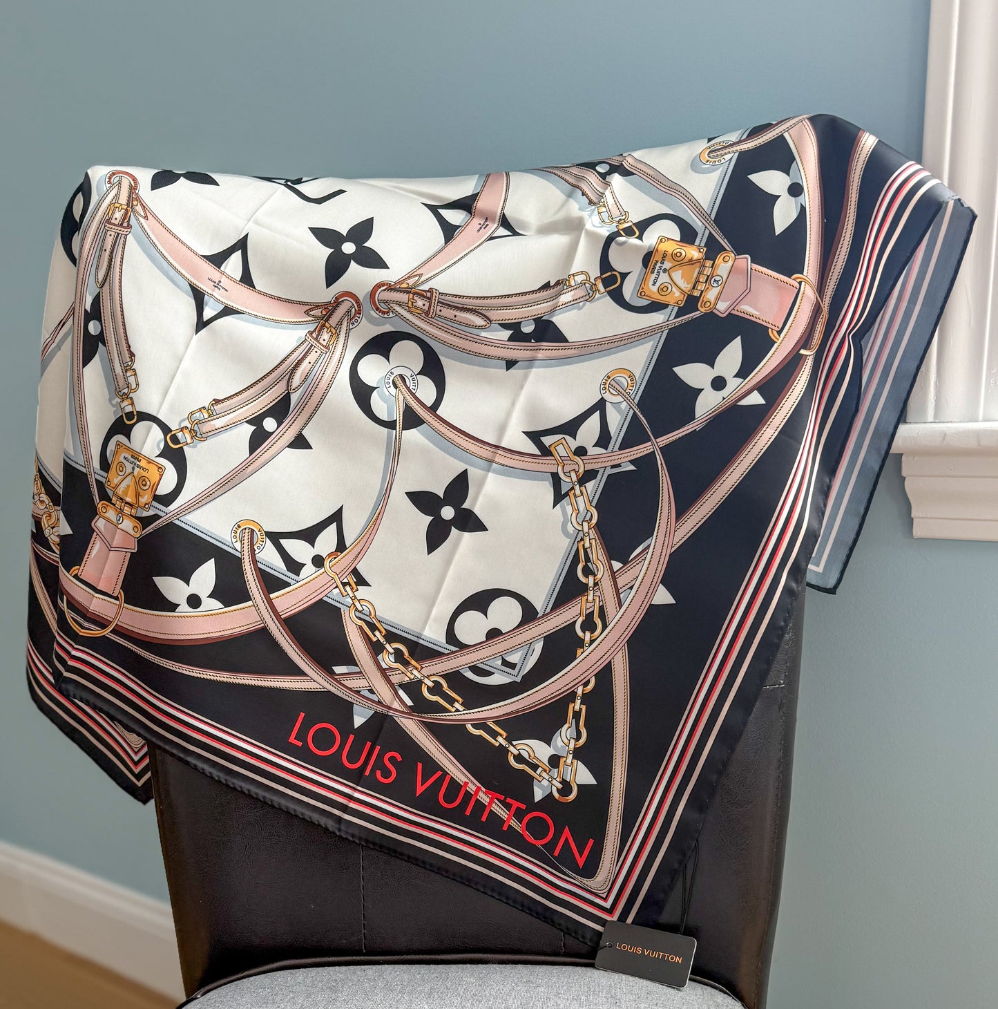Designer LV & CC Silk Scarf Shawl Tapestry