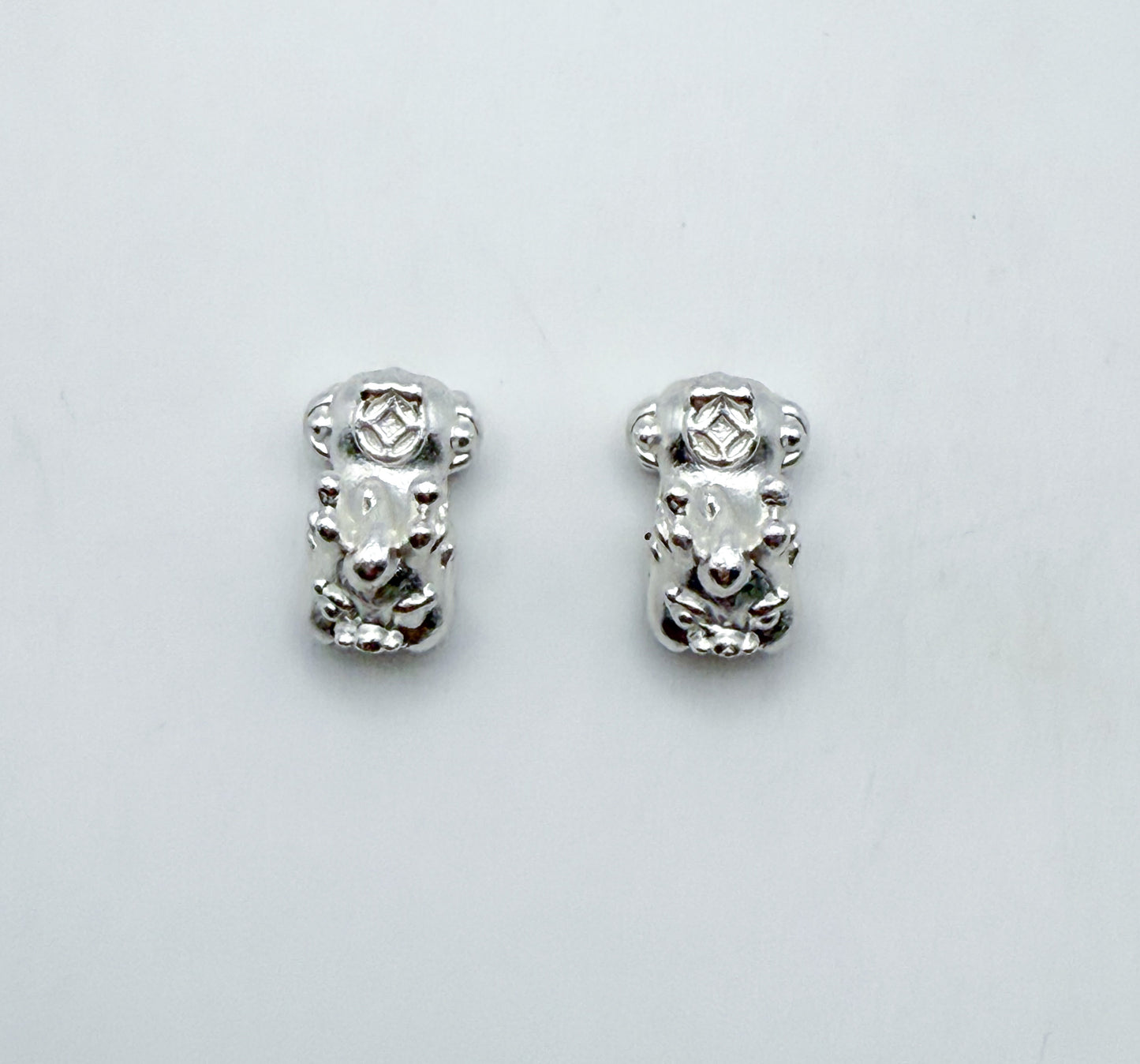 Gold & Silver Pixiu Spacer Charm 3D Bead