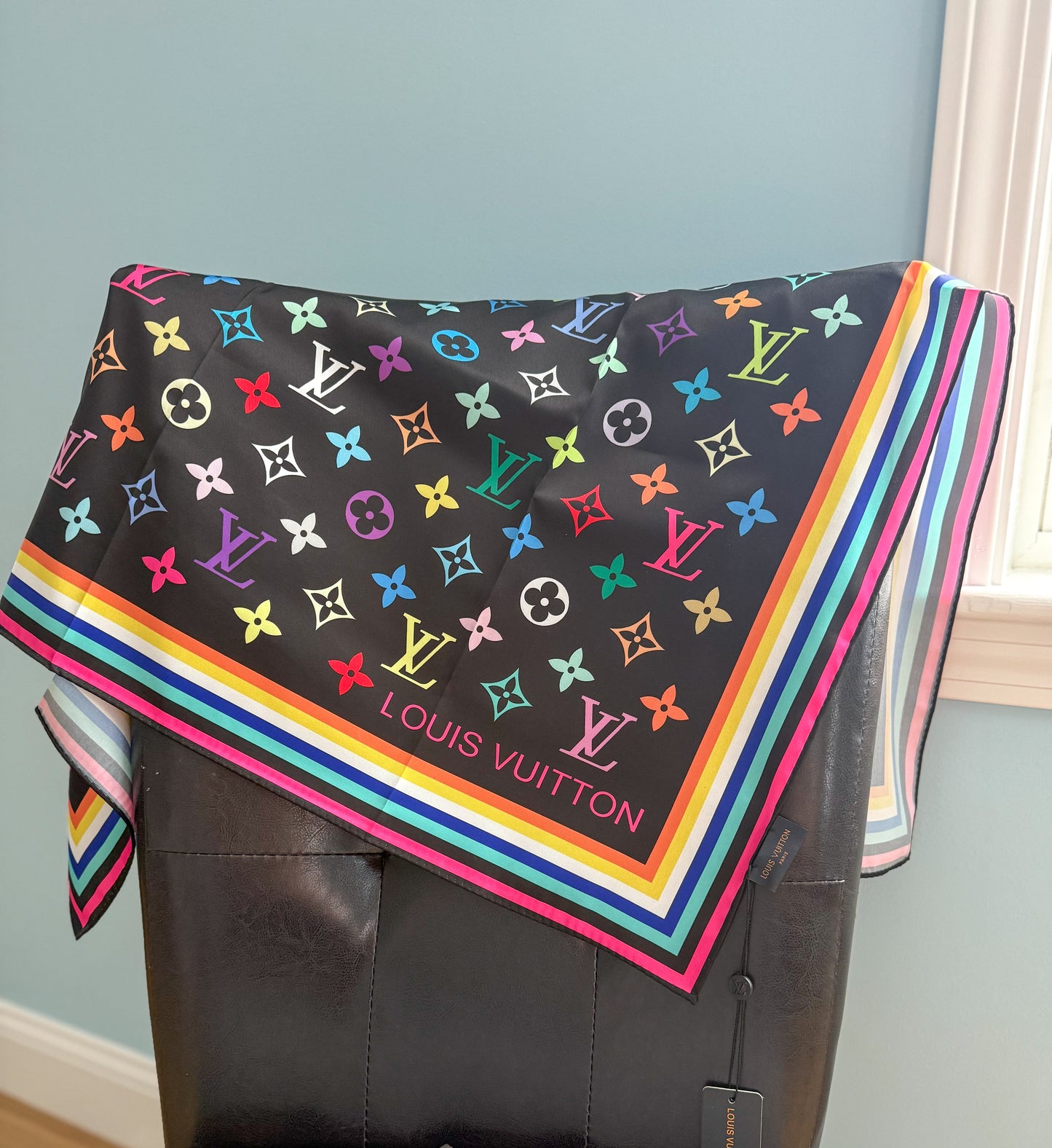Designer LV & CC Silk Scarf Shawl Tapestry