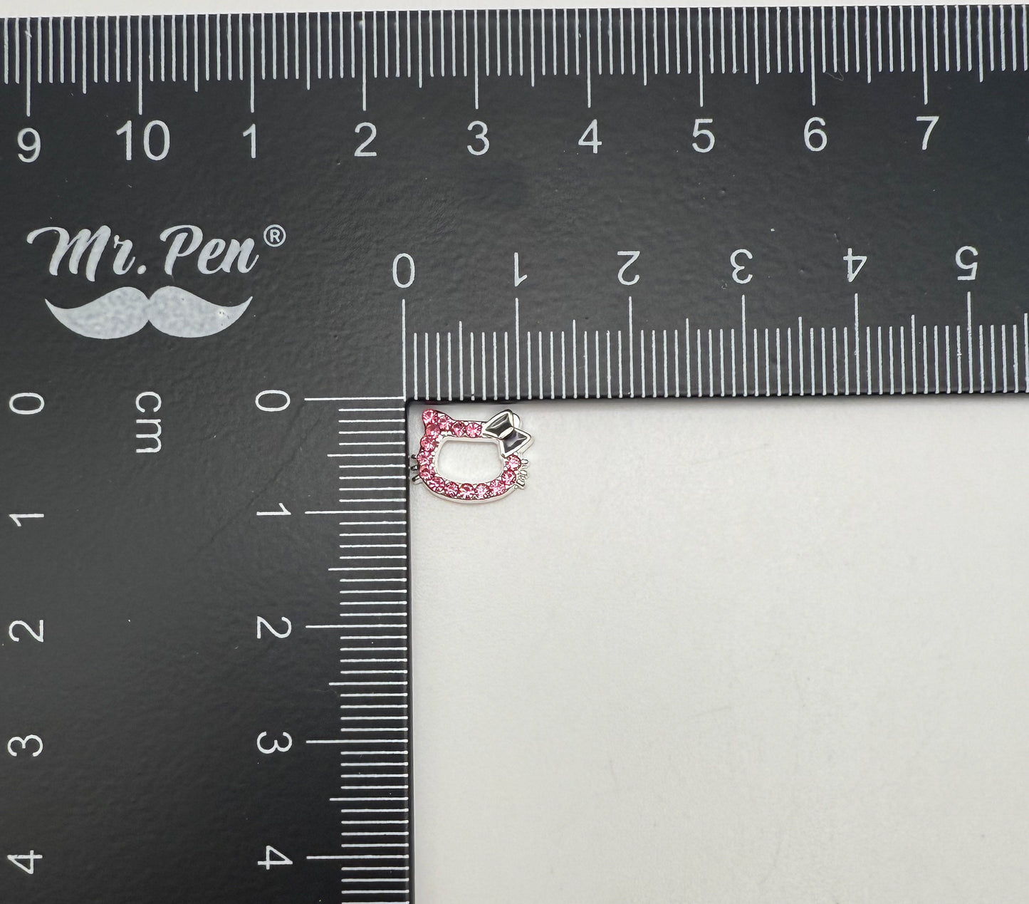 Pink Zircon HK Head DIY Metal Nail Charms