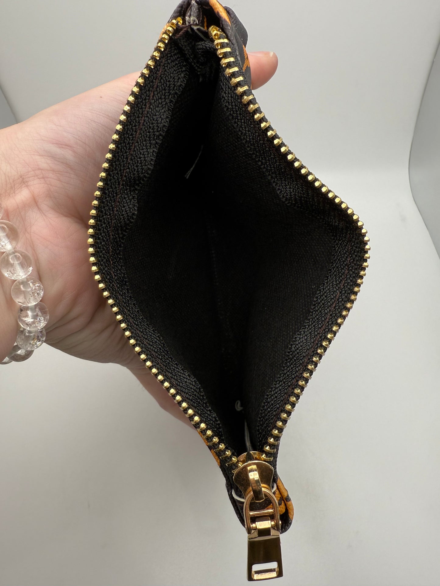 LV Brown & Tan Keychain Wallet Accessory