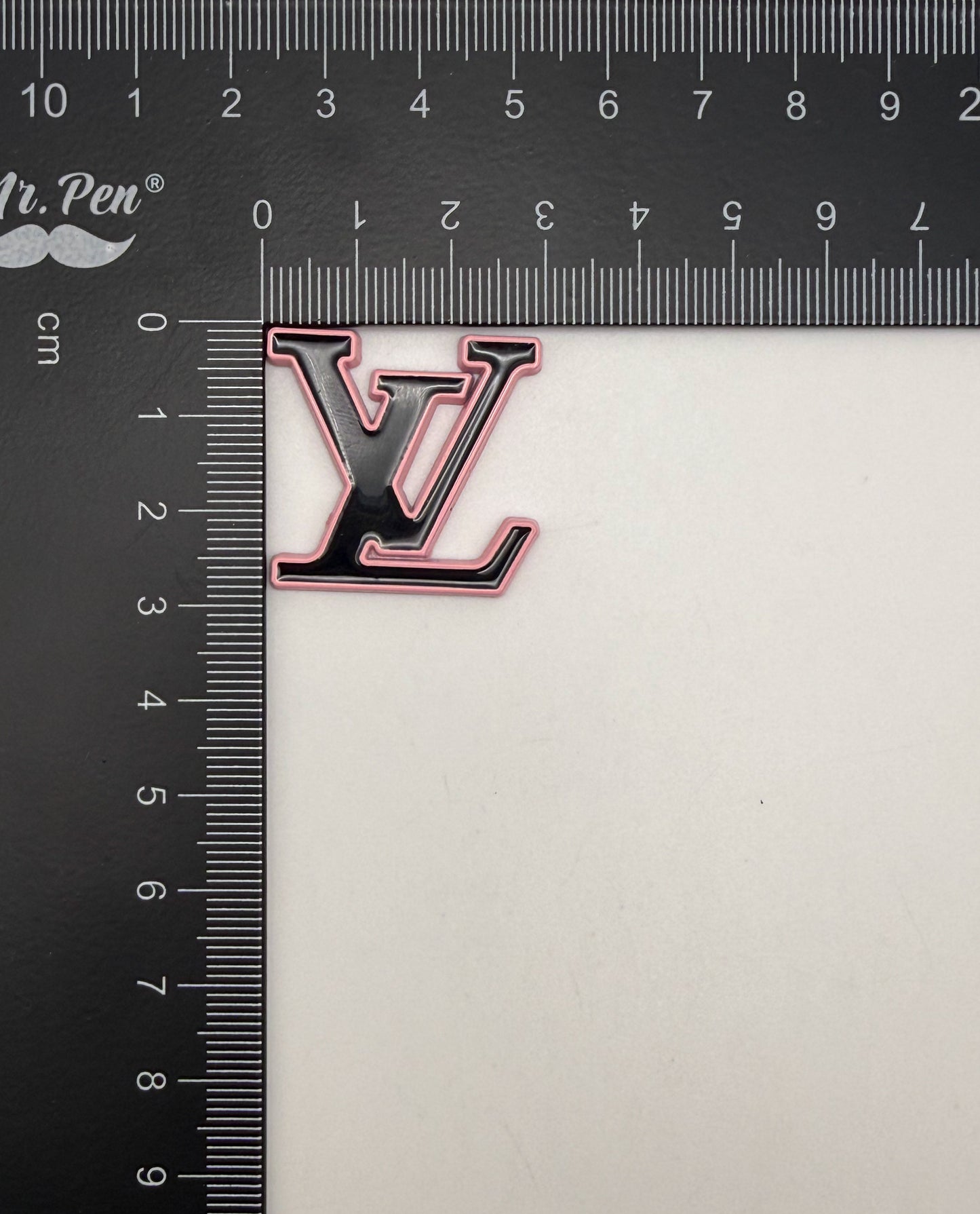 Pink & Black LV Metal DIY Charms