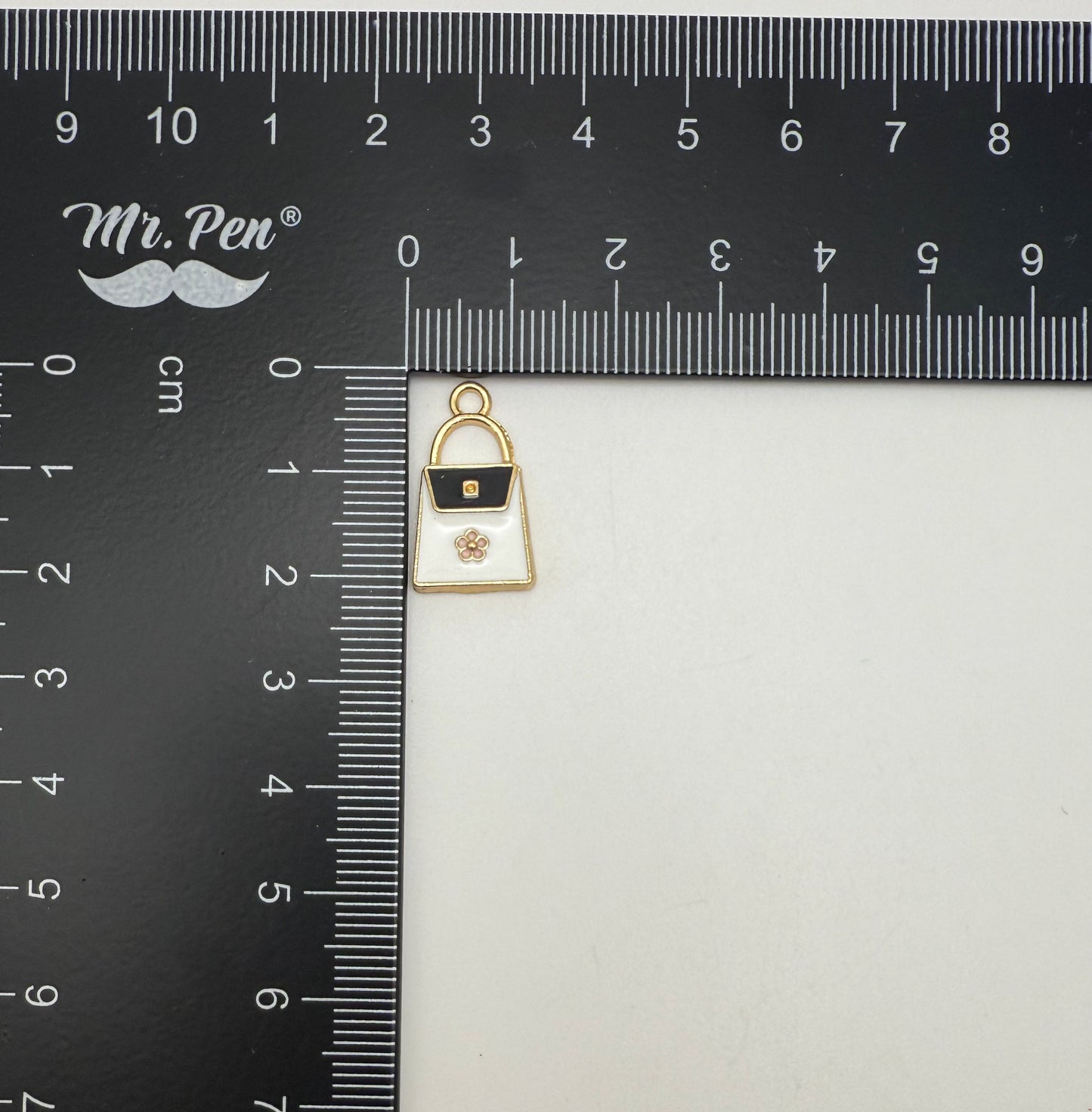 Gold & White Purse DIY Metal Charm set
