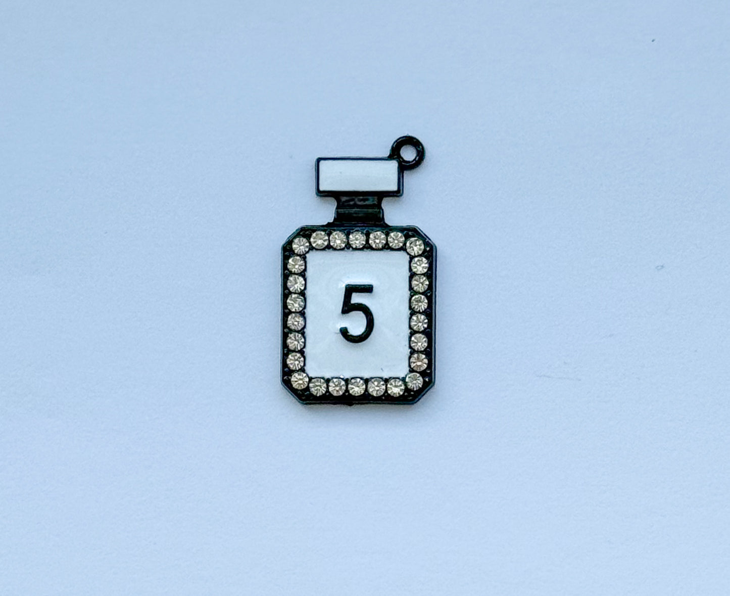 Black & White No. 5 Perfume Bottle DIY Metal Charms